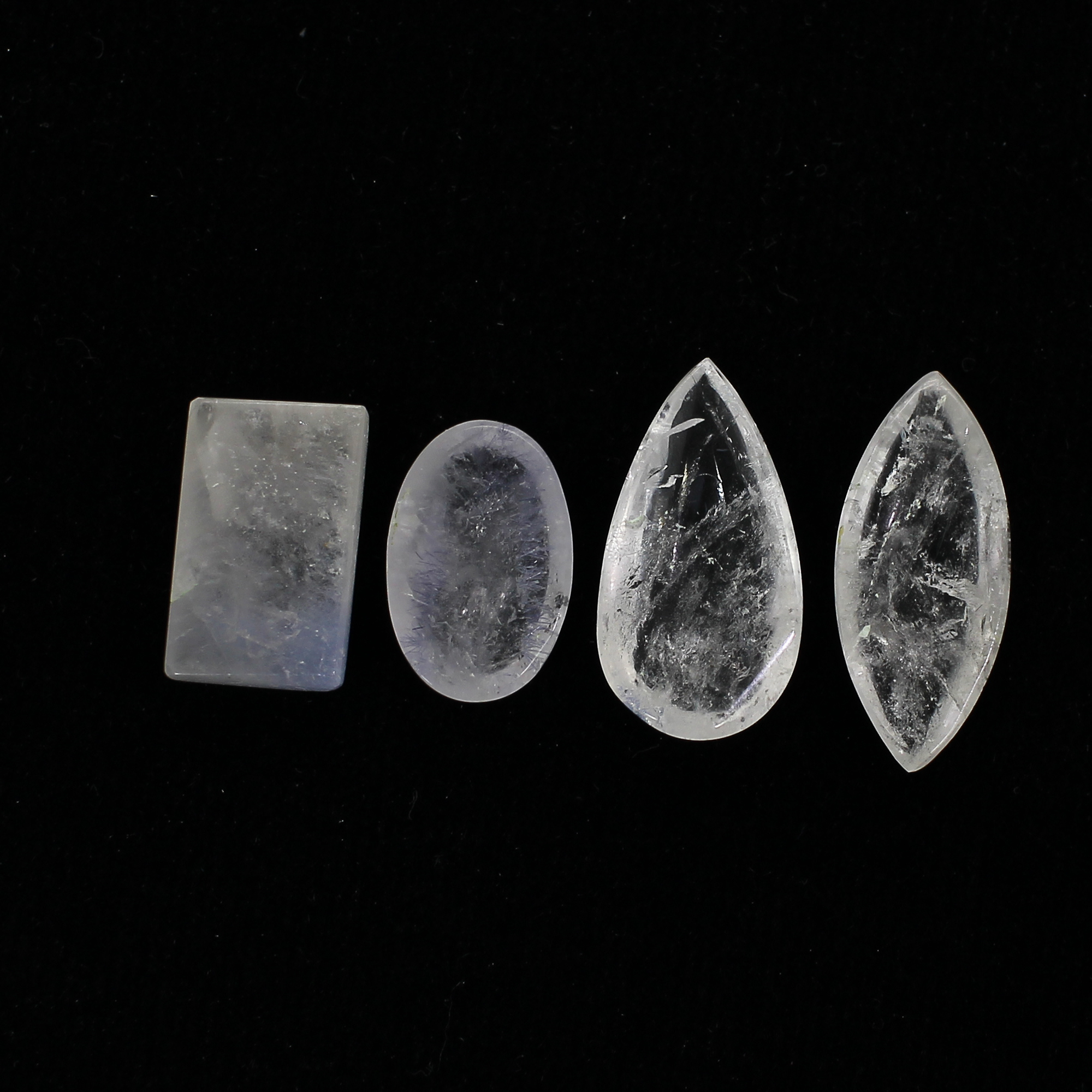 Dumortierite Quartz Mix Shape Cabochon 20 Cts 4Pcs