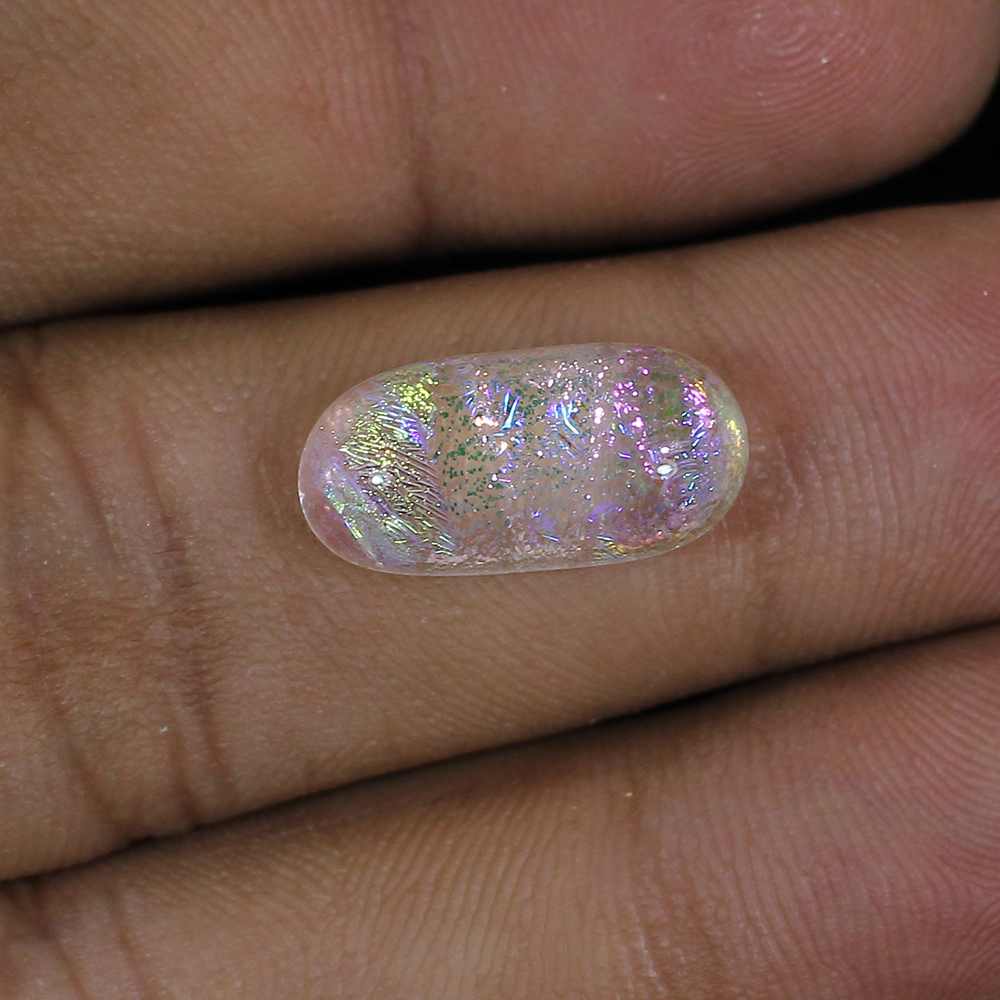 Synthetic Ethiopian Opal 16x7mm Capsule Cabochon 550 Cts