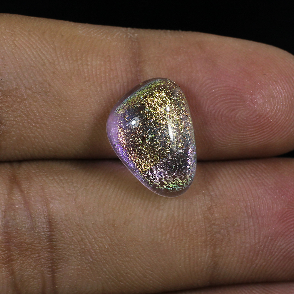 Synthetic Ethiopian Opal 15x11mm Fancy Cabochon 740 Cts