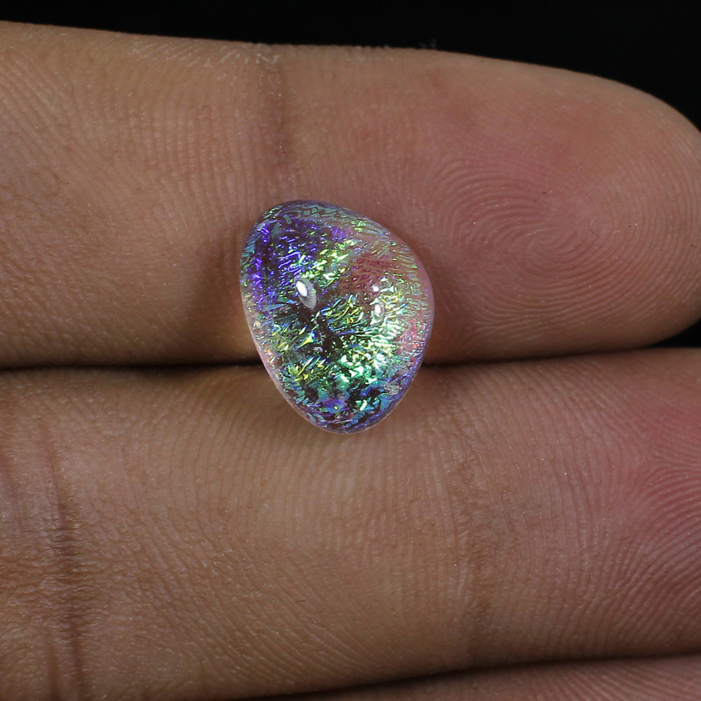 Synthetic Ethiopian Opal 12x9mm Fancy Cabochon 5 Cts