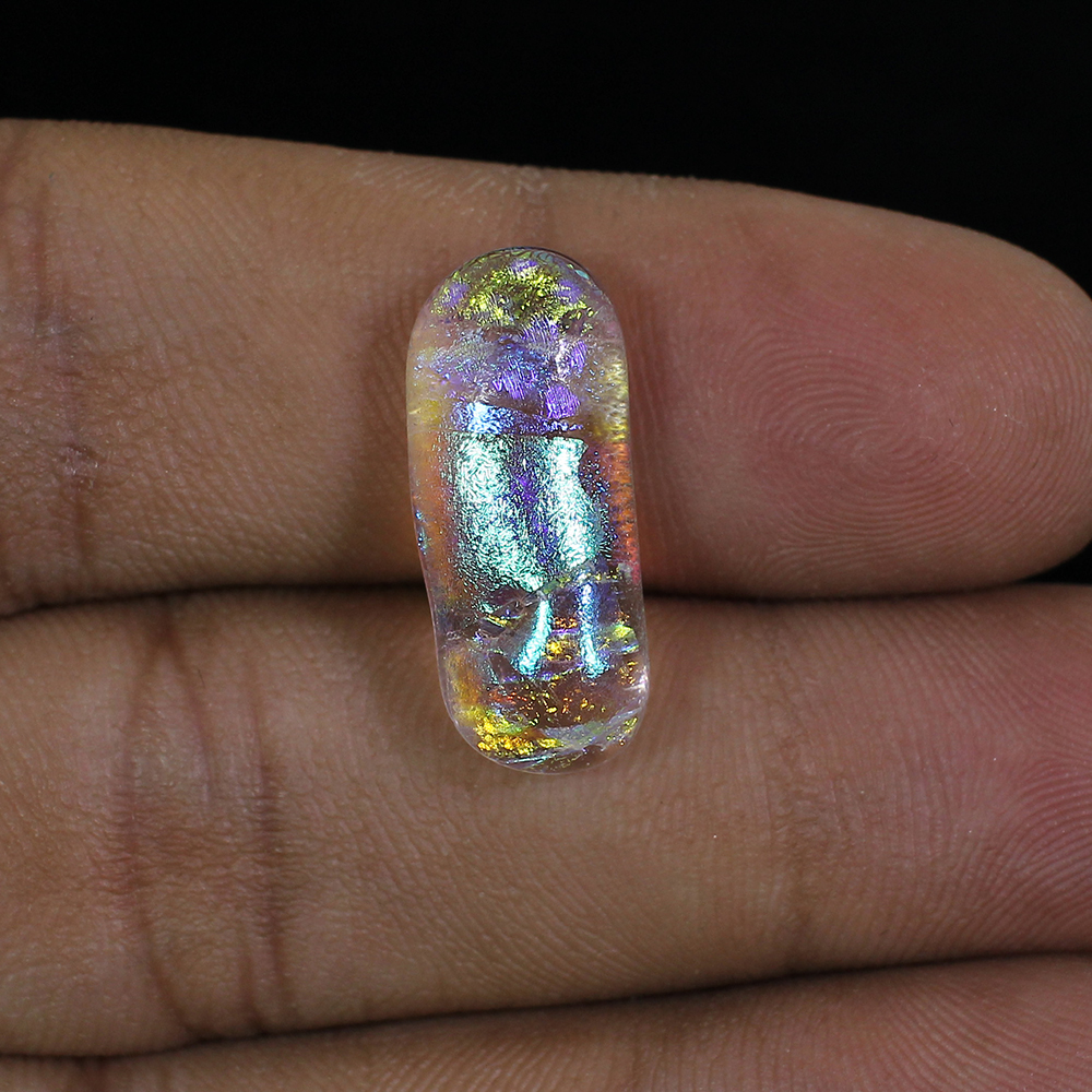Synthetic Ethiopian Opal 21x9mm Capsule Cabochon 910 Cts