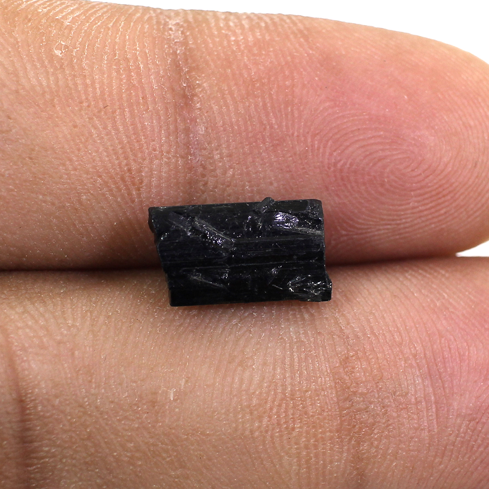 Natural Black Tourmaline Free Size Raw Rock 390 Cts