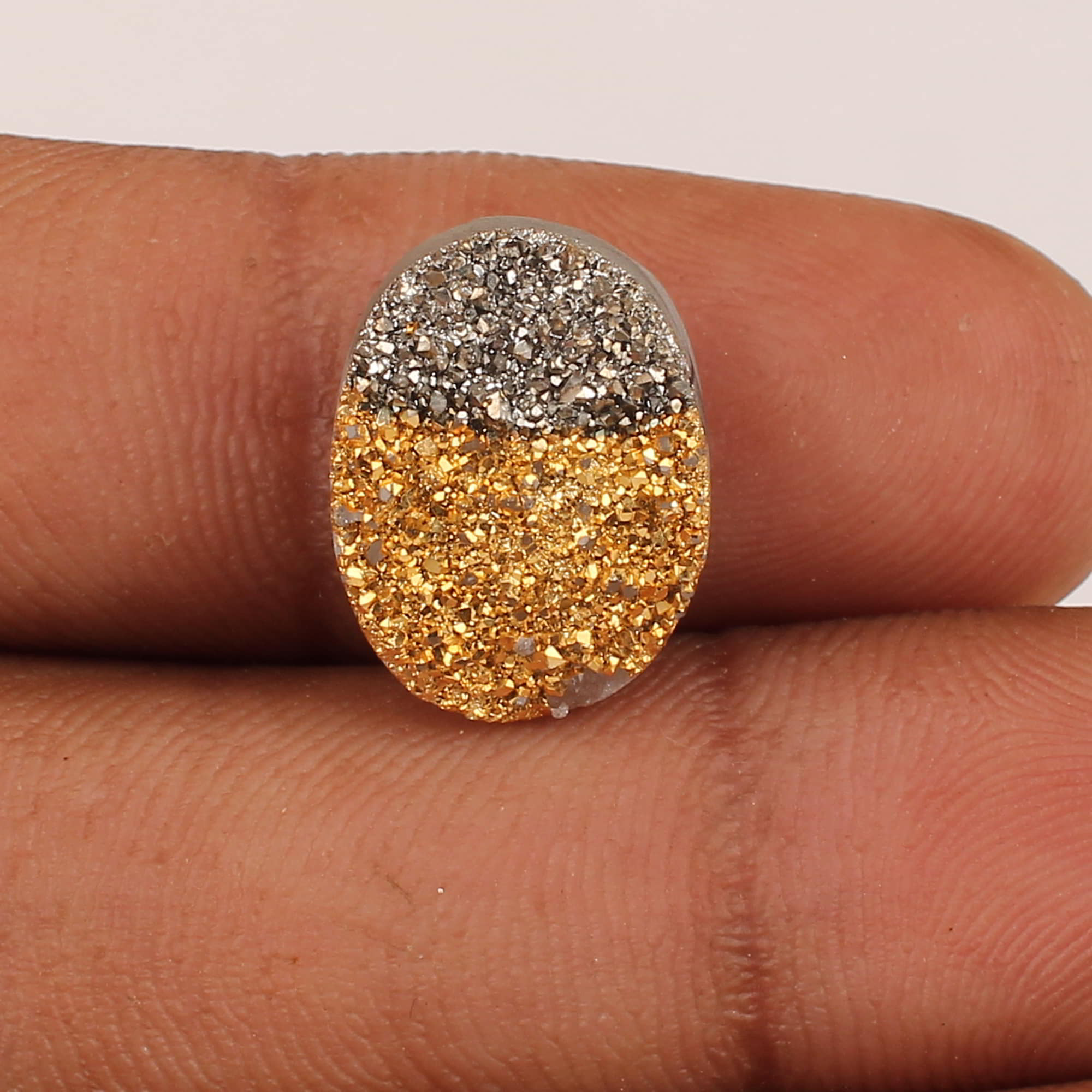 Bio Color Coated Druzy 16x12mm Oval 1040 Cts
