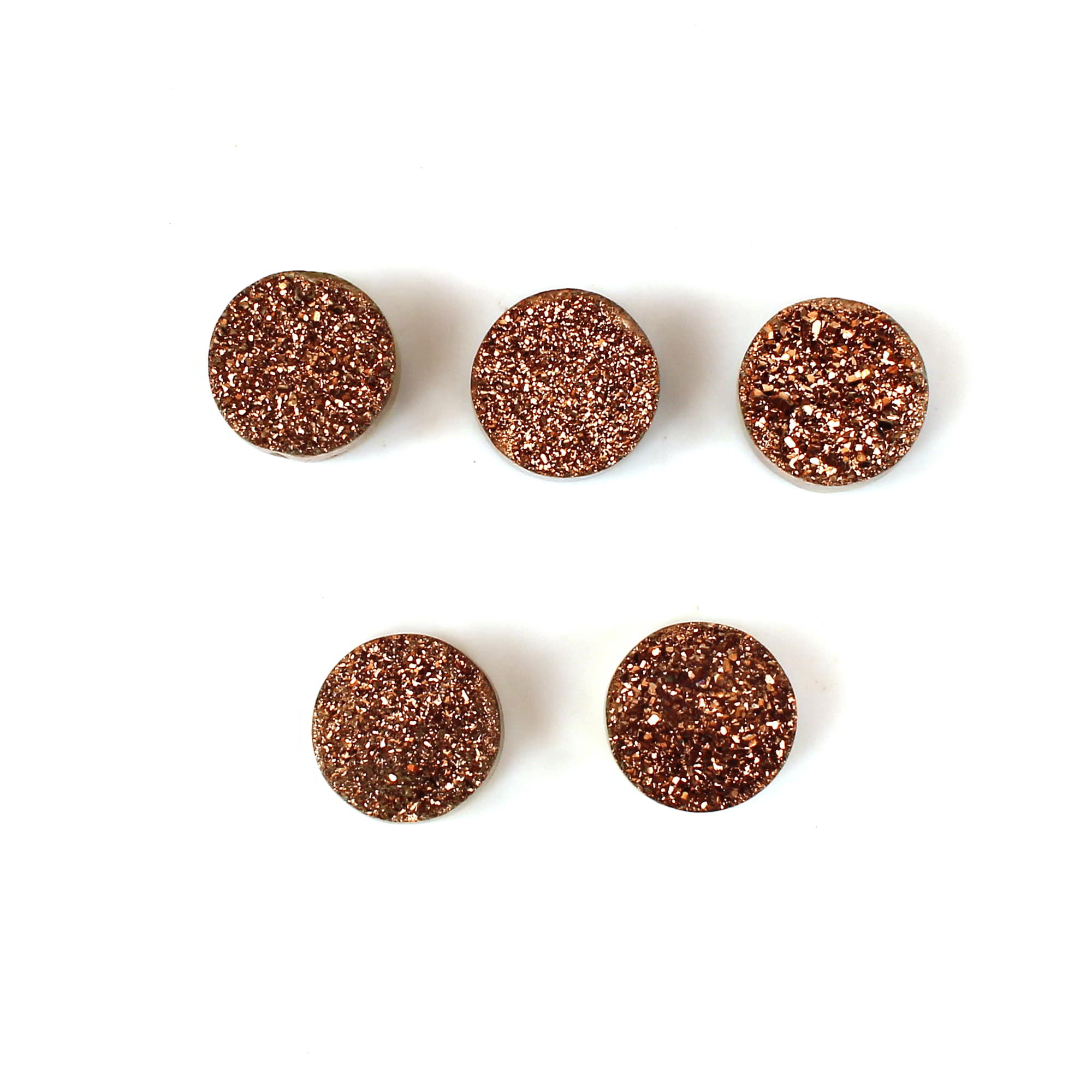 5 Pcs Coated Druzy 8mm Round 1045 Cts