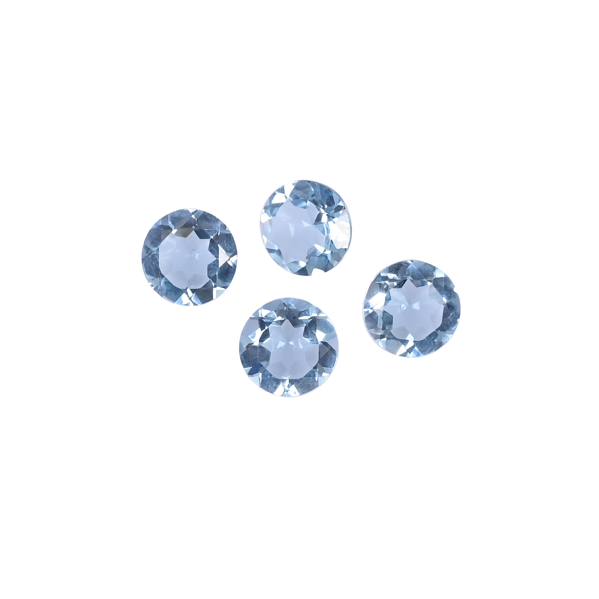 Natural Swiss Blue Topaz 55 Carat Round Cut 8x8 mm Loose Gemstone For Jewelry Making