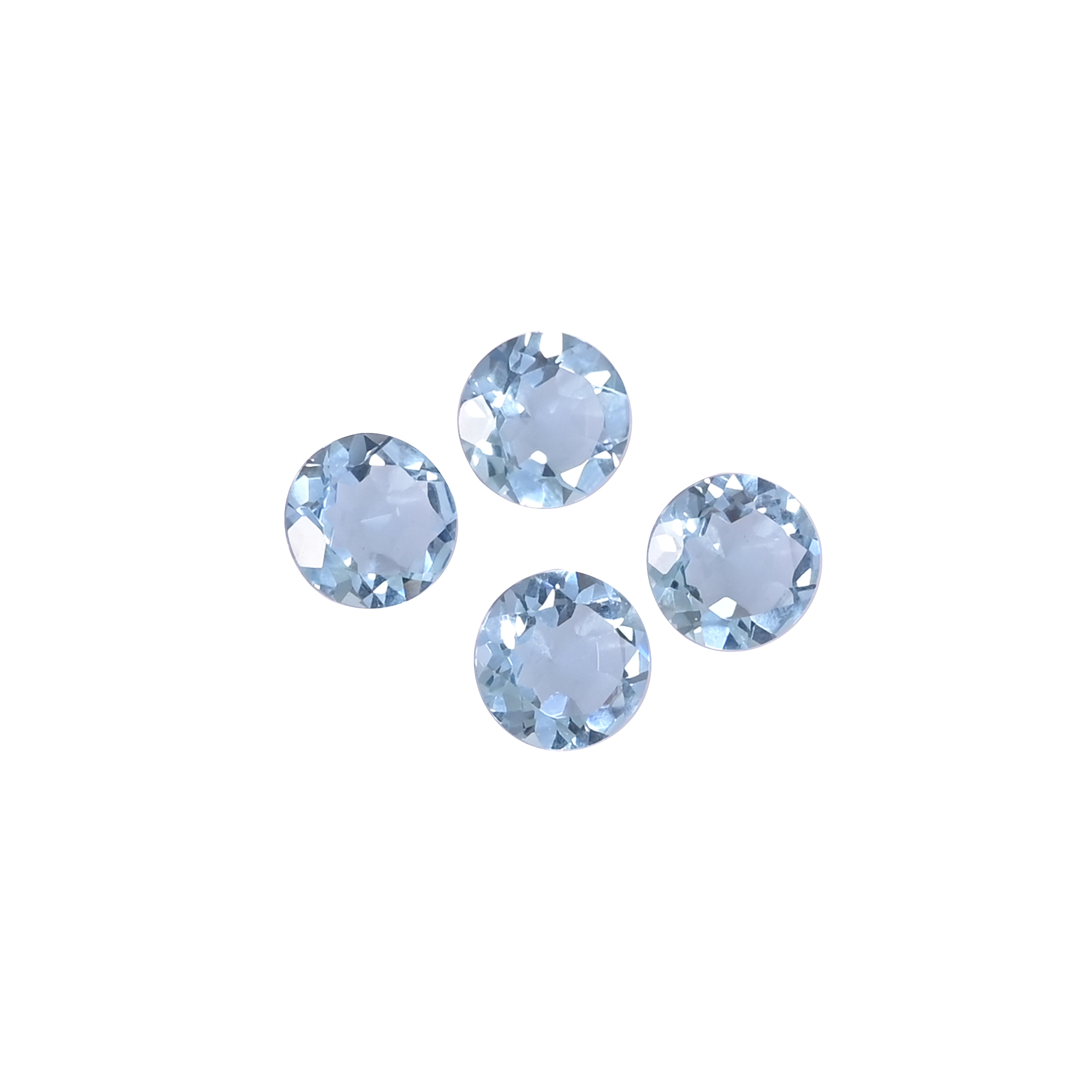 Natural Swiss Blue Topaz 55 Carat Round Cut 8x8 mm Loose Gemstone For Jewelry Making