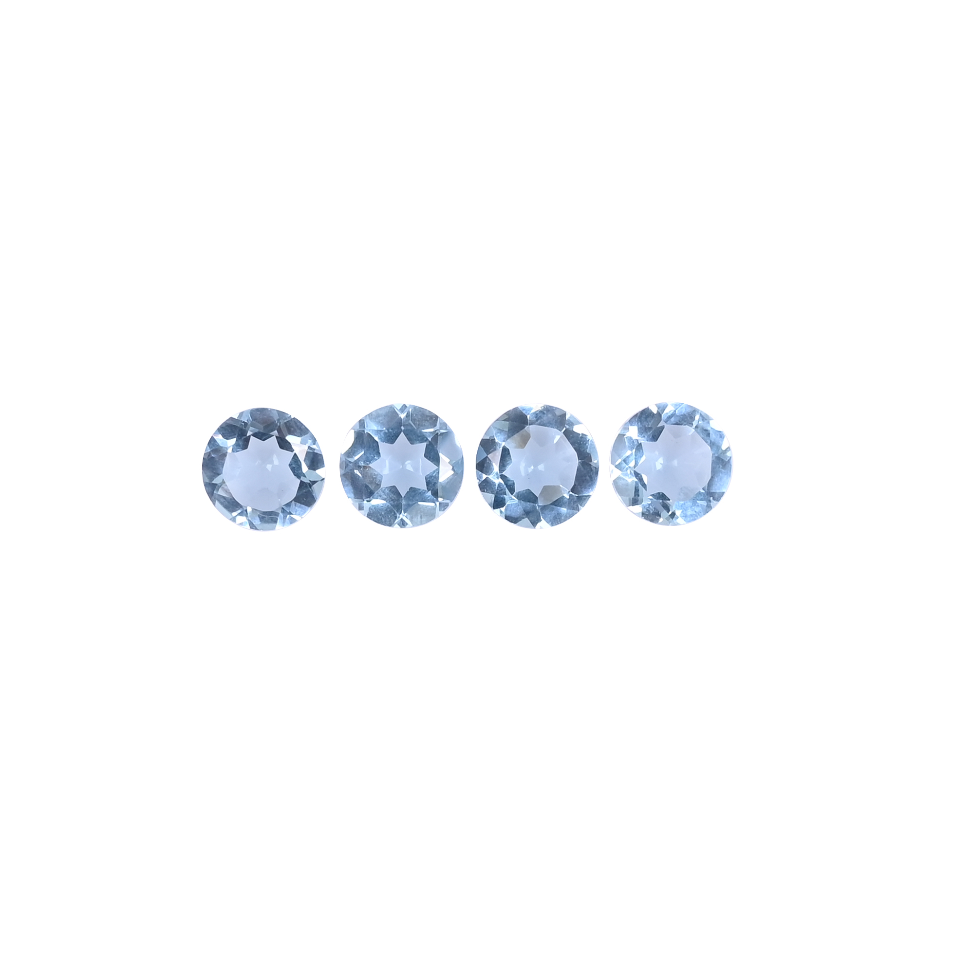 Natural Swiss Blue Topaz 55 Carat Round Cut 8x8 mm Loose Gemstone For Jewelry Making