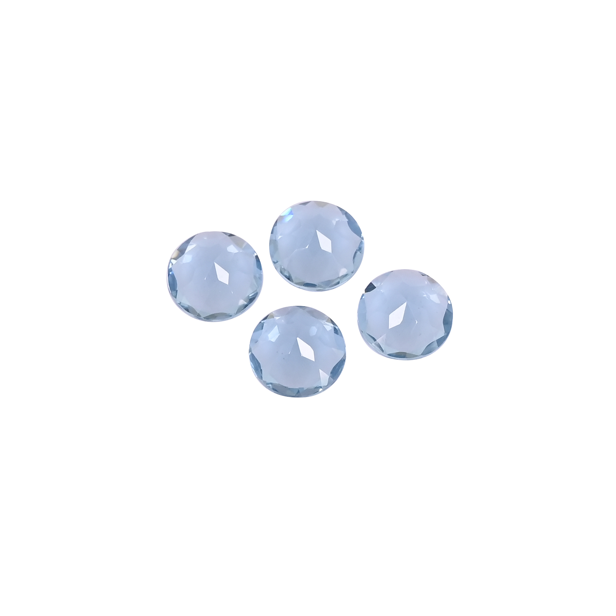 Natural Swiss Blue Topaz 55 Carat Round Cut 8x8 mm Loose Gemstone For Jewelry Making