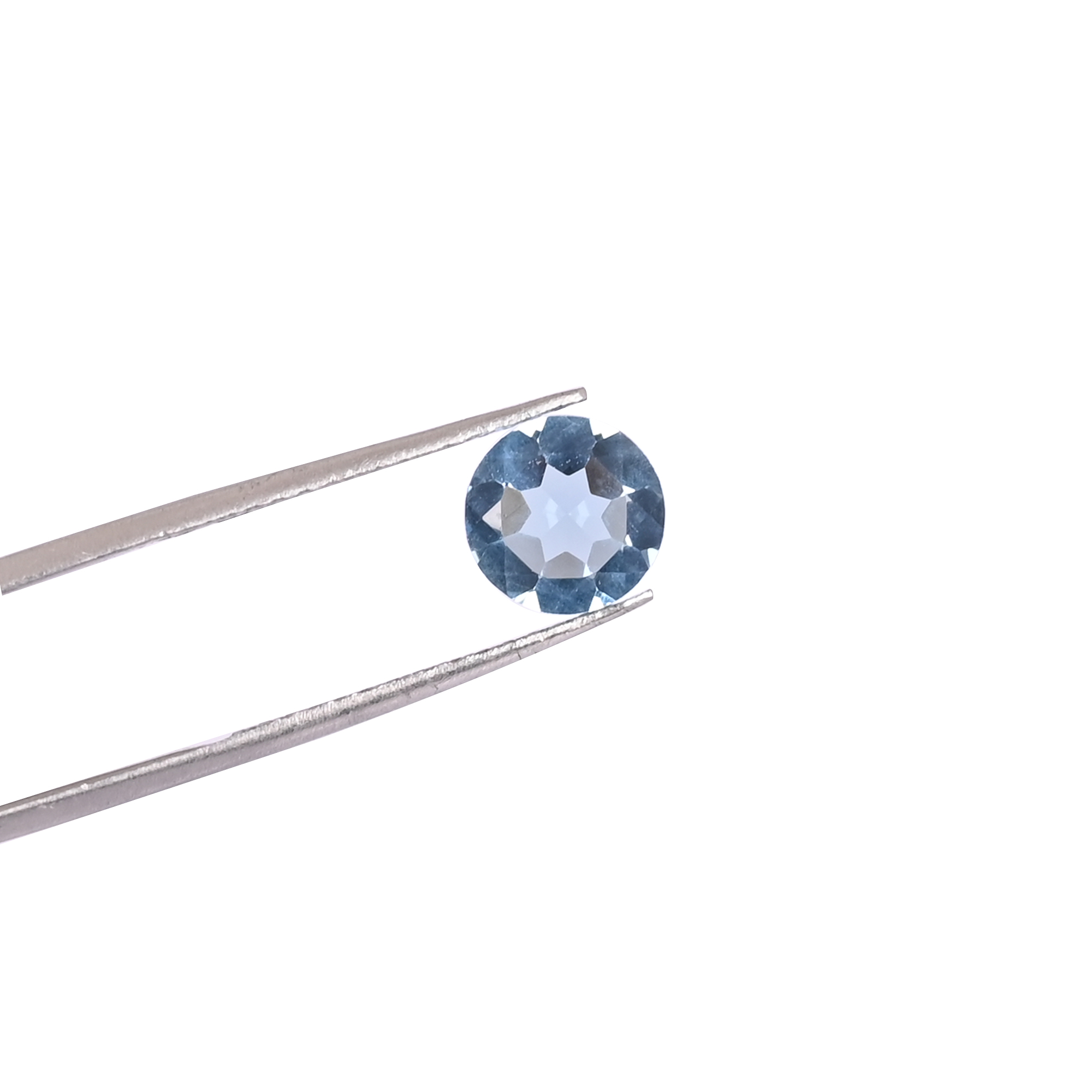Natural Swiss Blue Topaz 55 Carat Round Cut 8x8 mm Loose Gemstone For Jewelry Making