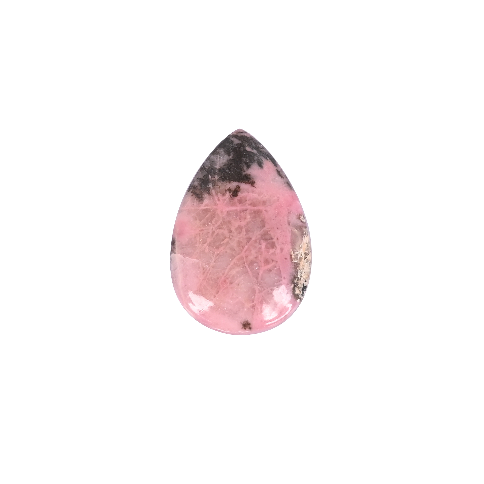 Pink Natural Rhodonite Pear Shape Cabochon Gemstone 295 Cts Handmade Jewelry Stone