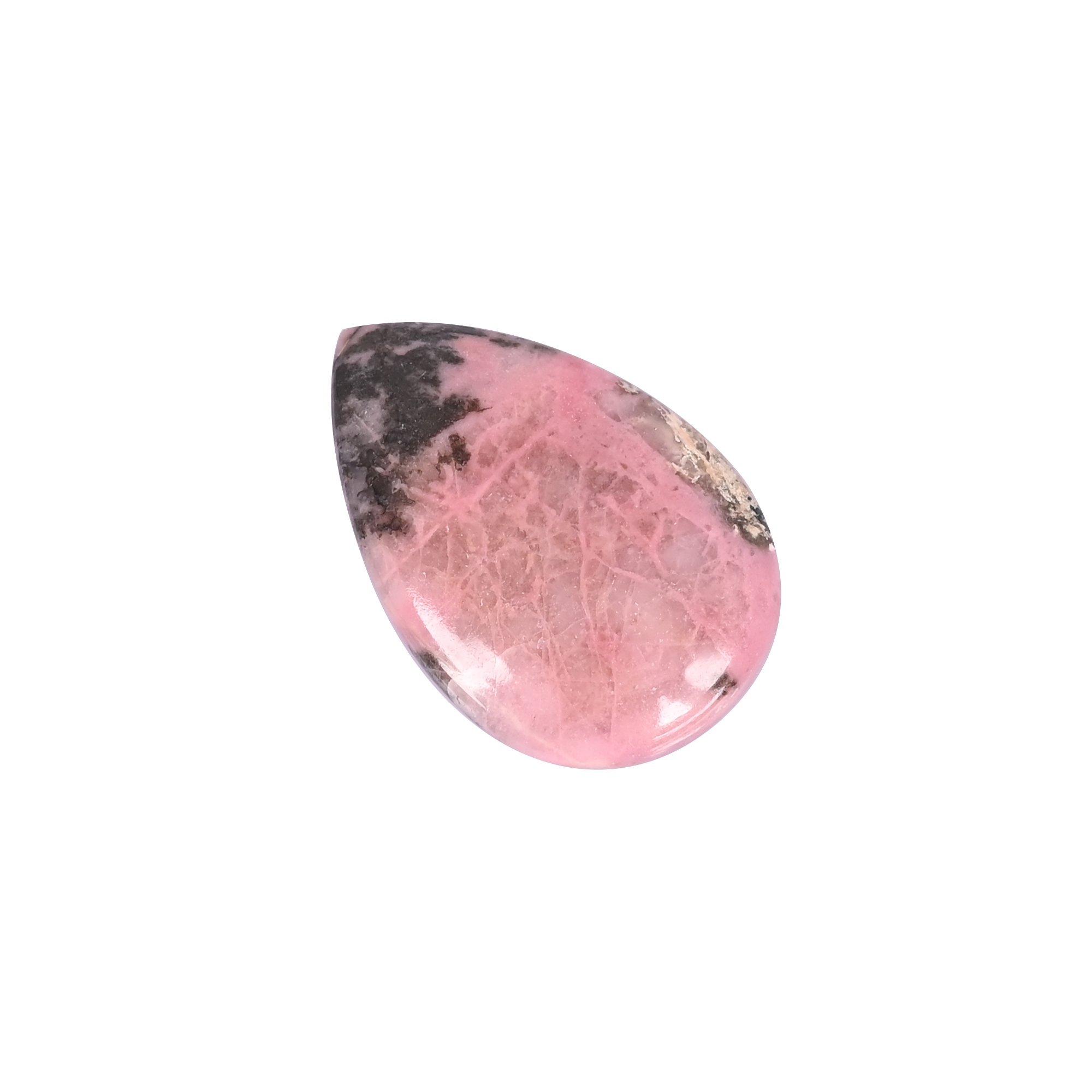 Pink Natural Rhodonite Pear Shape Cabochon Gemstone 295 Cts Handmade Jewelry Stone