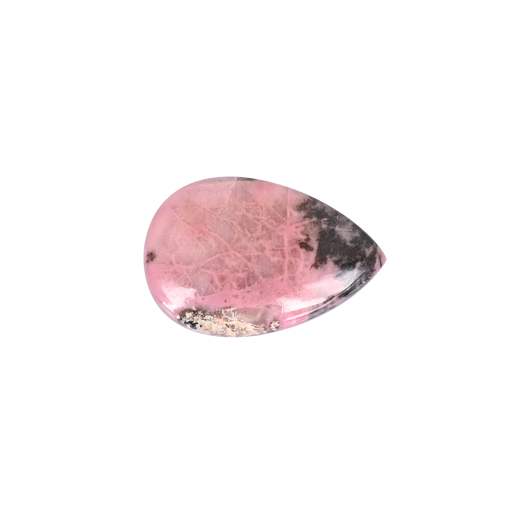 Pink Natural Rhodonite Pear Shape Cabochon Gemstone 295 Cts Handmade Jewelry Stone