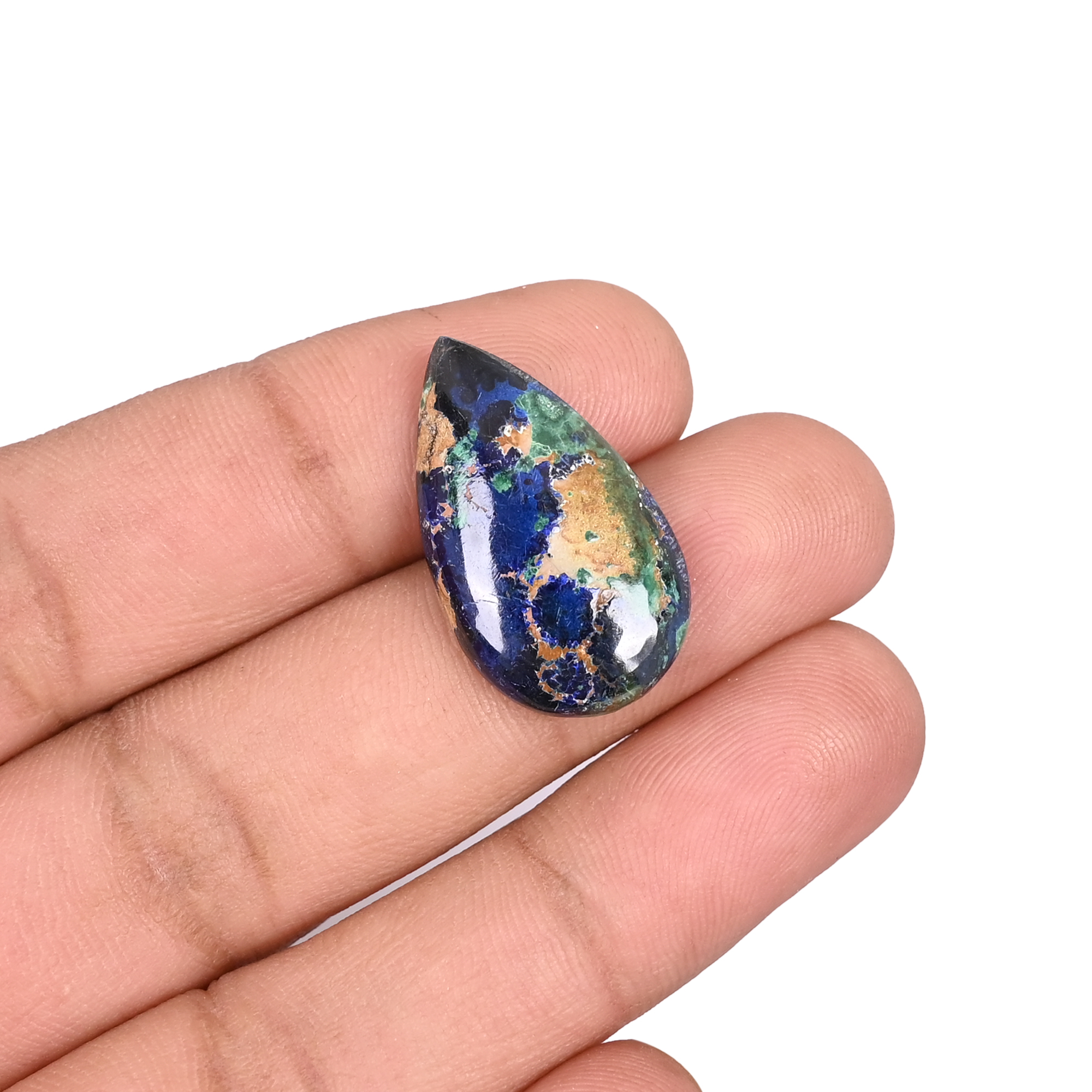 Eye Catching Natural Azurite Pear Cabochon 1605 Cts Loose Gemstone For Jewelry