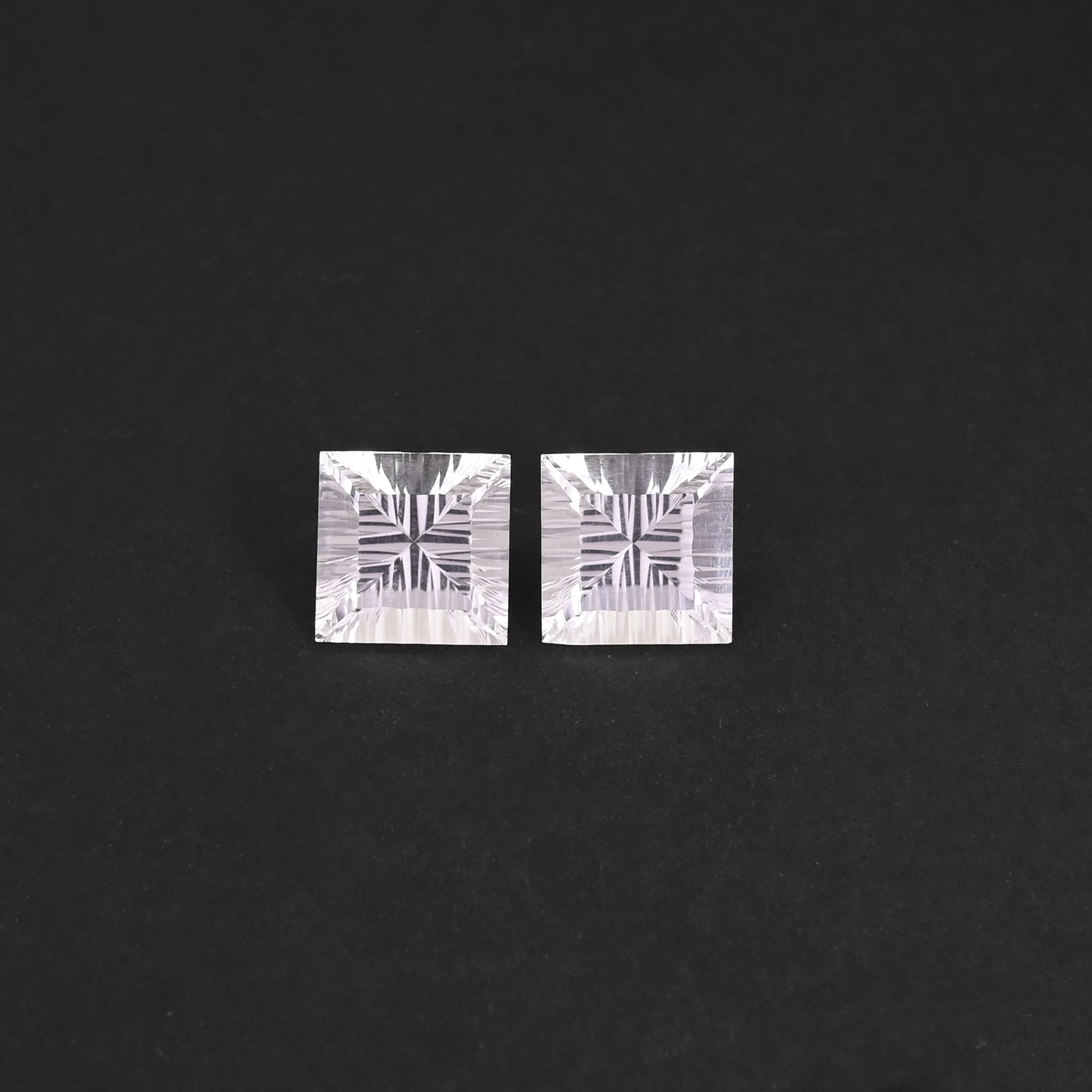 Stunning Natural Crystal Quartz Fancy Concave Cut 14x14 mm Loose Gemstone
