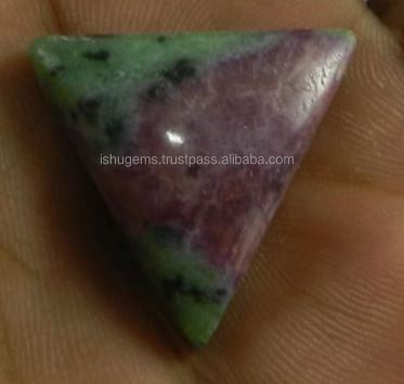 Natural Ruby Zoisite 24x26mm Triangle Wonderful Cabochon Gemstone For Jewelry
