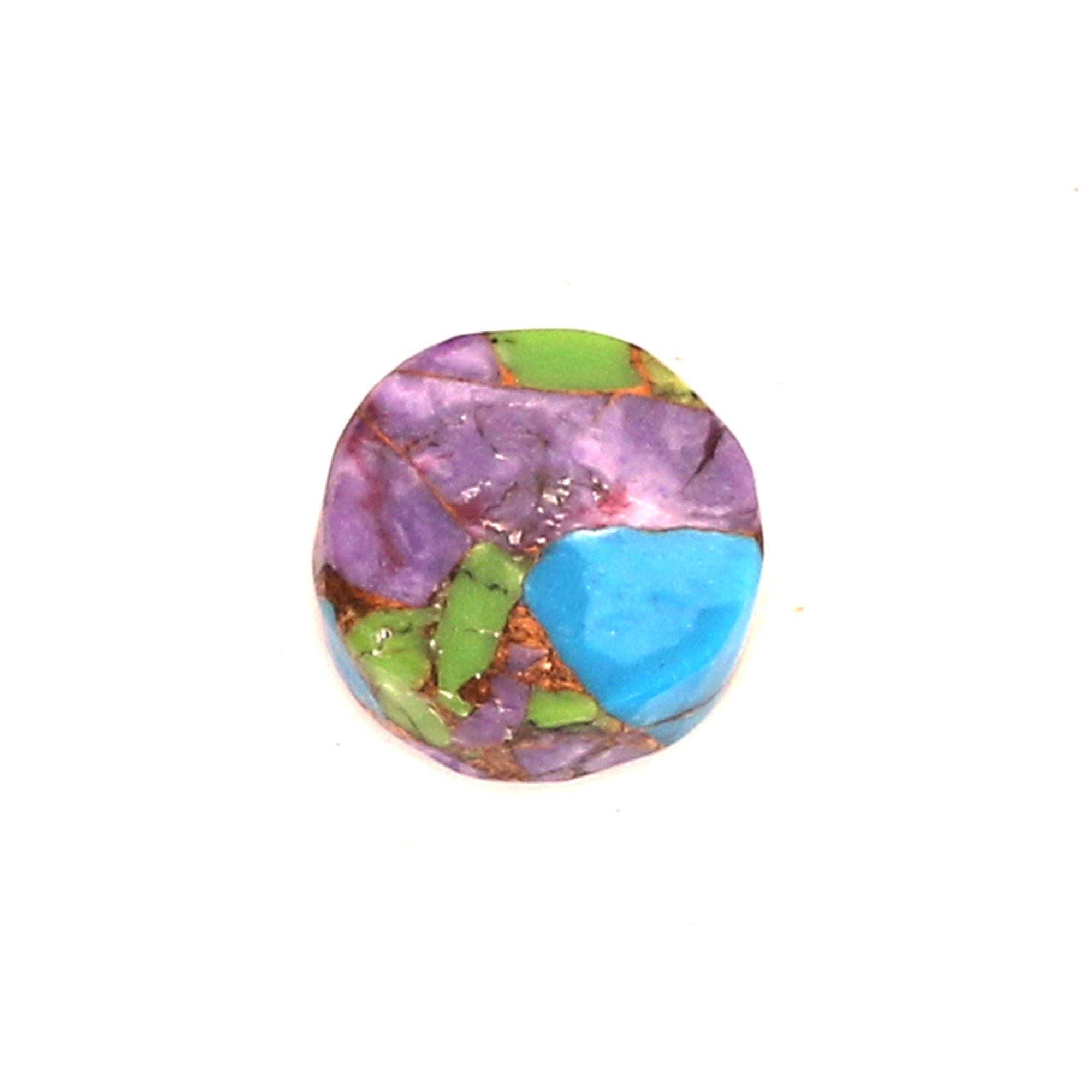 Mohave Copper Oyster Turquoise 8x8mm Round Flat 200ctsStone Lot
