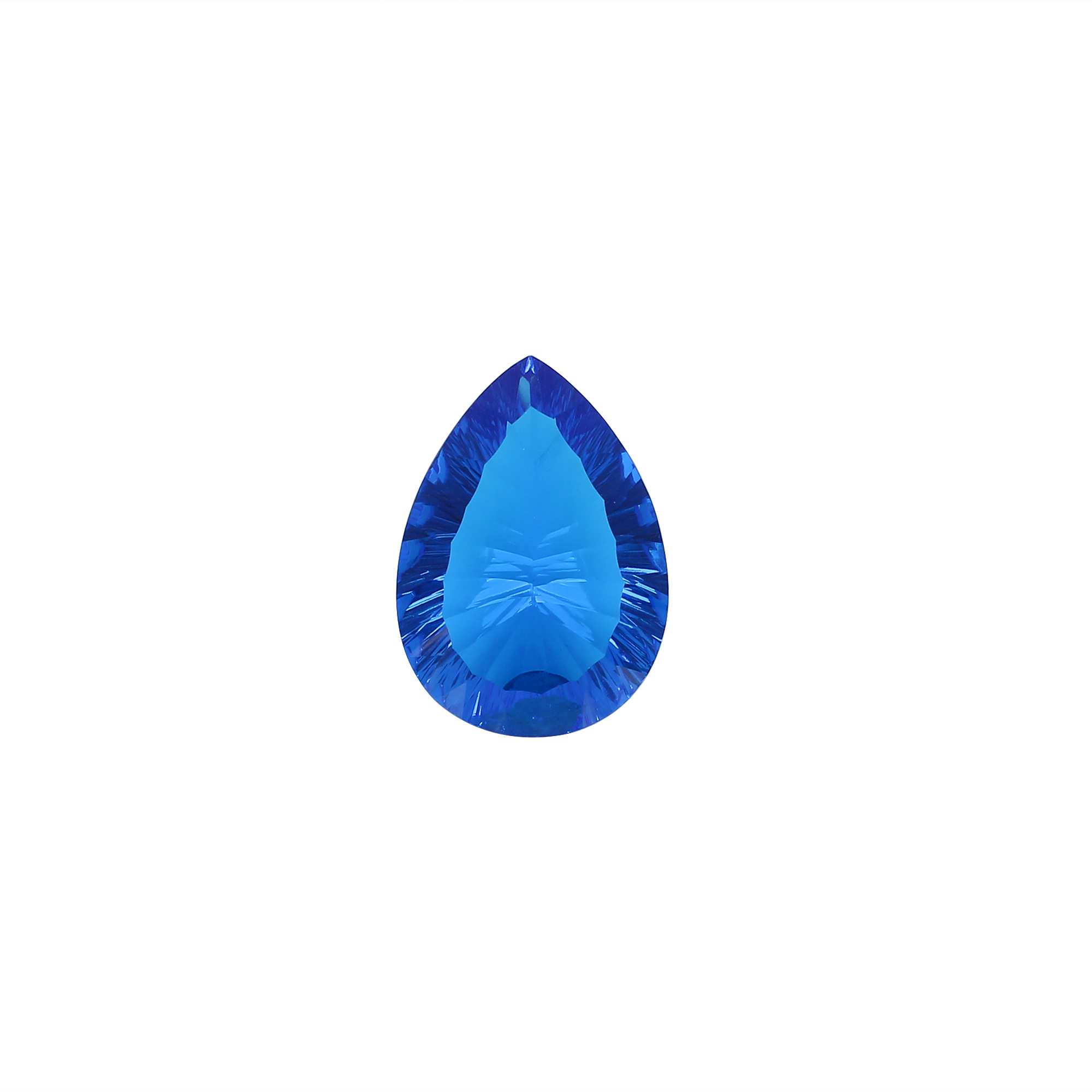 Ink Blue Hydro Gemstone 18x26 mm 215 Carat Concave Cut for Jewelry Making