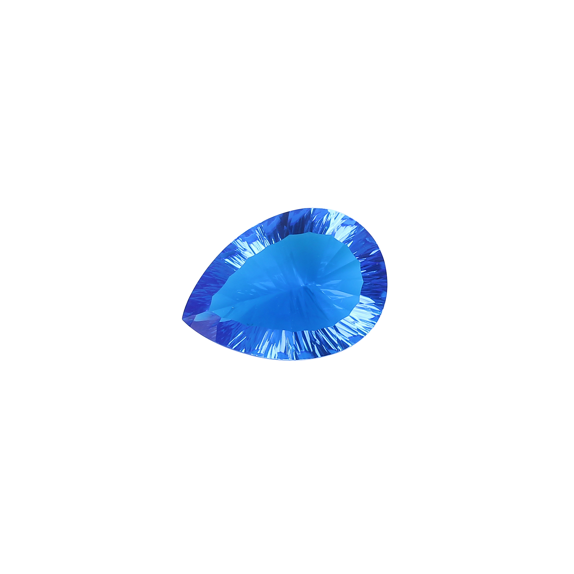 Ink Blue Hydro Gemstone 18x26 mm 215 Carat Concave Cut for Jewelry Making