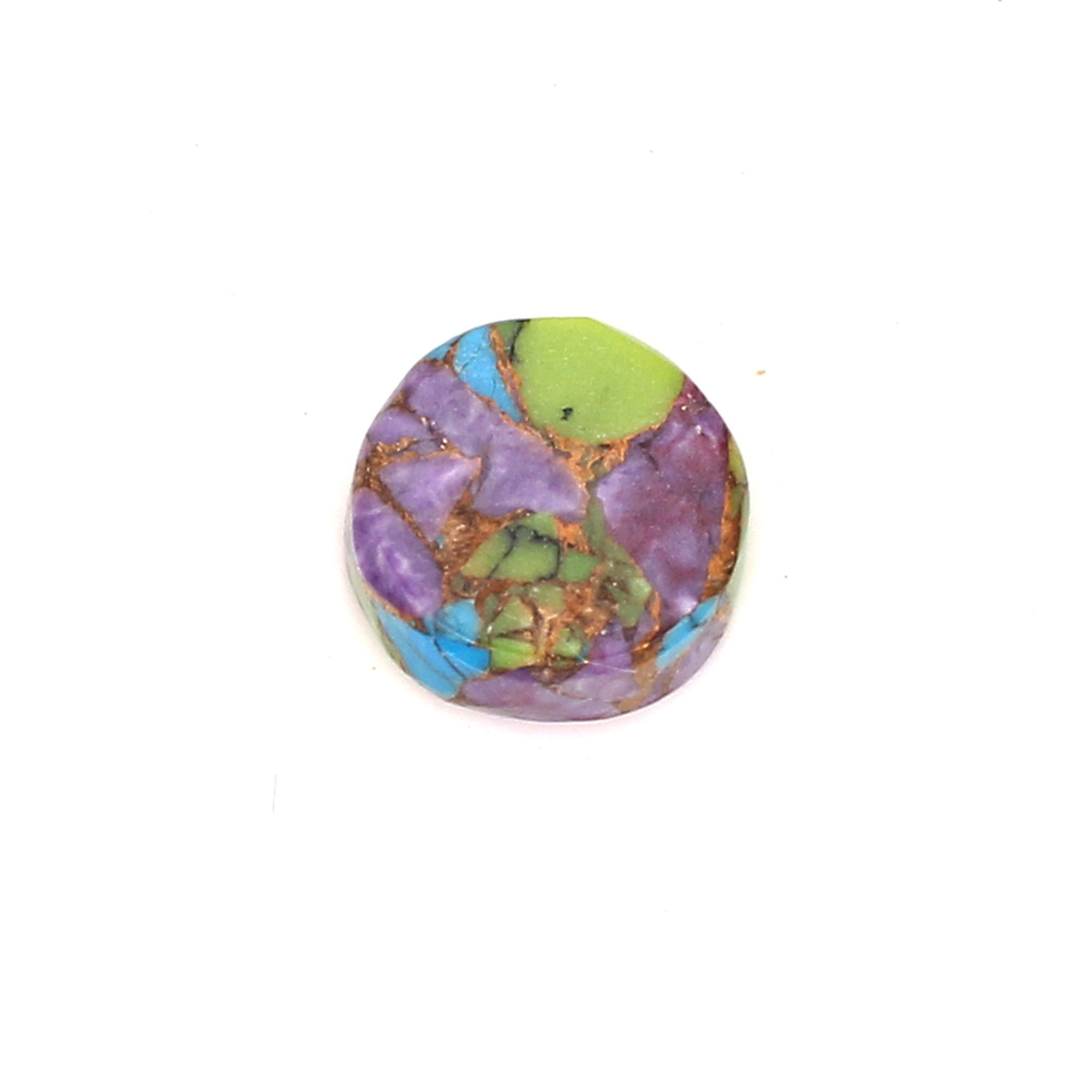 Mohave Copper Oyster Turquoise 8x8mm Round Flat 200ctsStone Lot