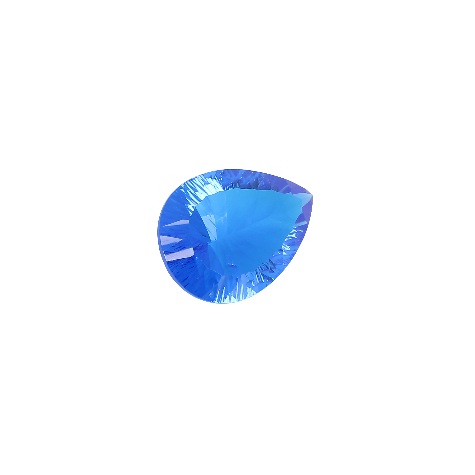 Ink Blue Hydro Gemstone 18x26 mm 215 Carat Concave Cut for Jewelry Making