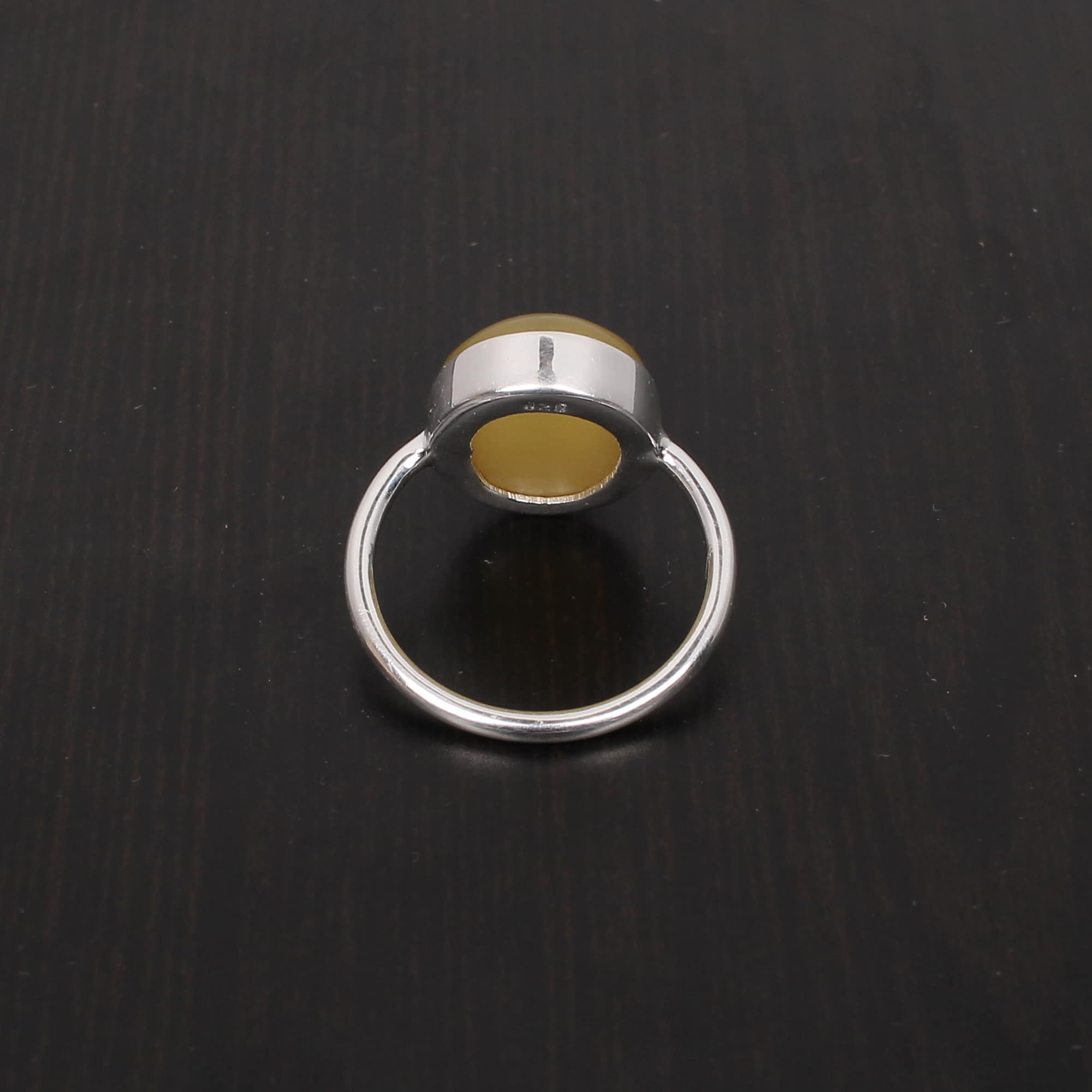 Yellow Chrysoberyl Cats Eye 15X13mm Round Cab 925 Sterling Silver Ring