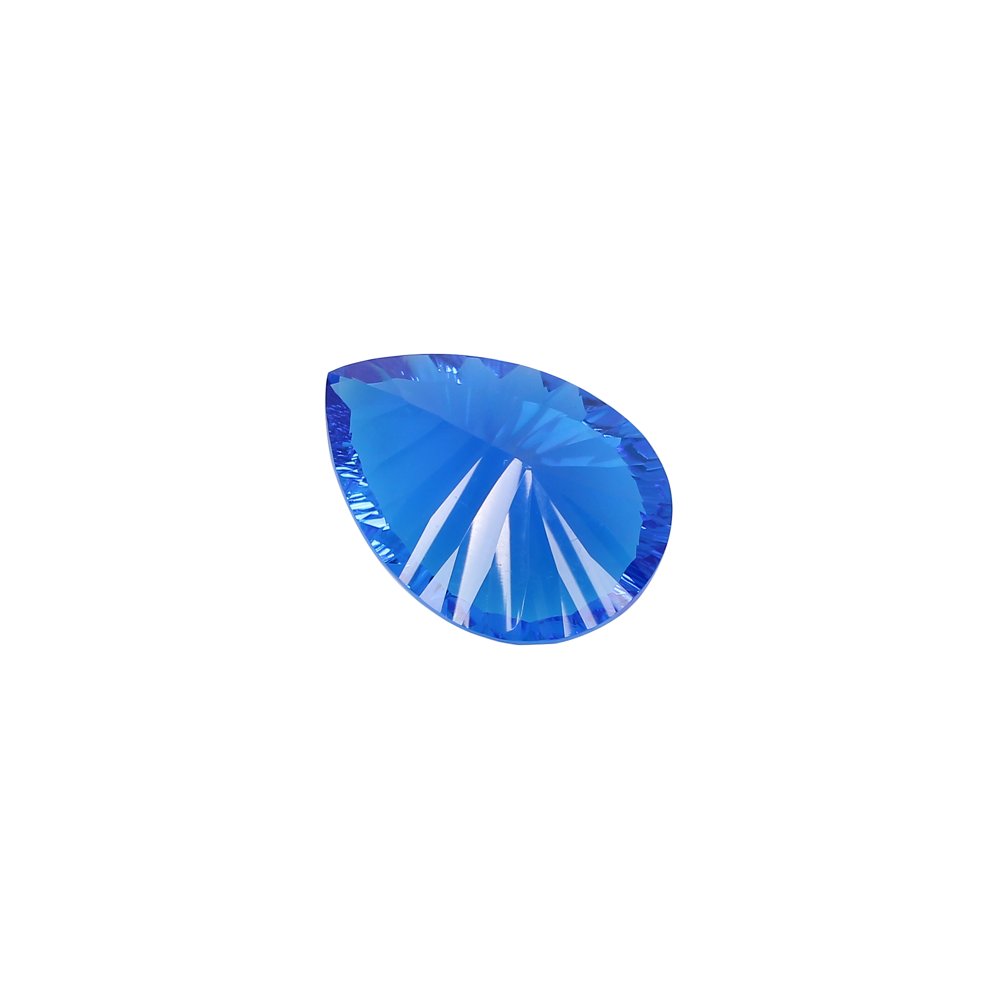Ink Blue Hydro Gemstone 18x26 mm 215 Carat Concave Cut for Jewelry Making