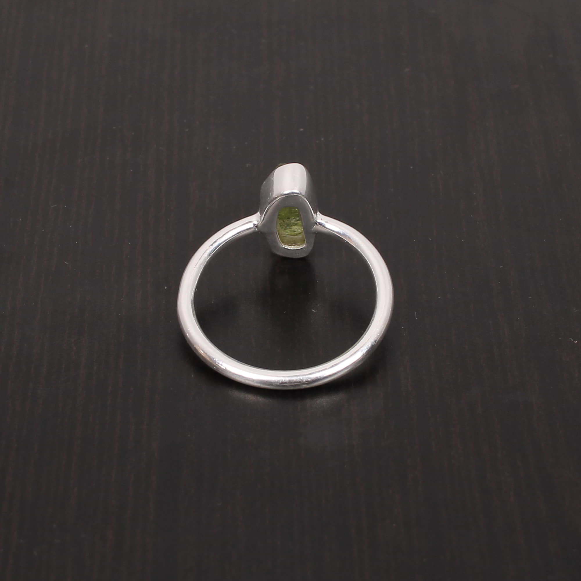 Natural Green Tourmaline 11x5mm Fancy Shape 925 Sterling Silver Ring