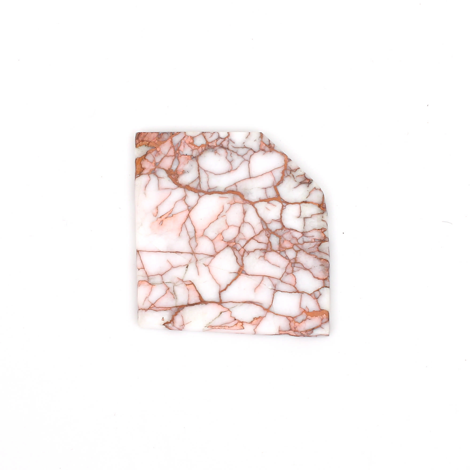 Natural Copper Quartz 38x42mm Freeform Slice 6400 Cts Loose Gemstone