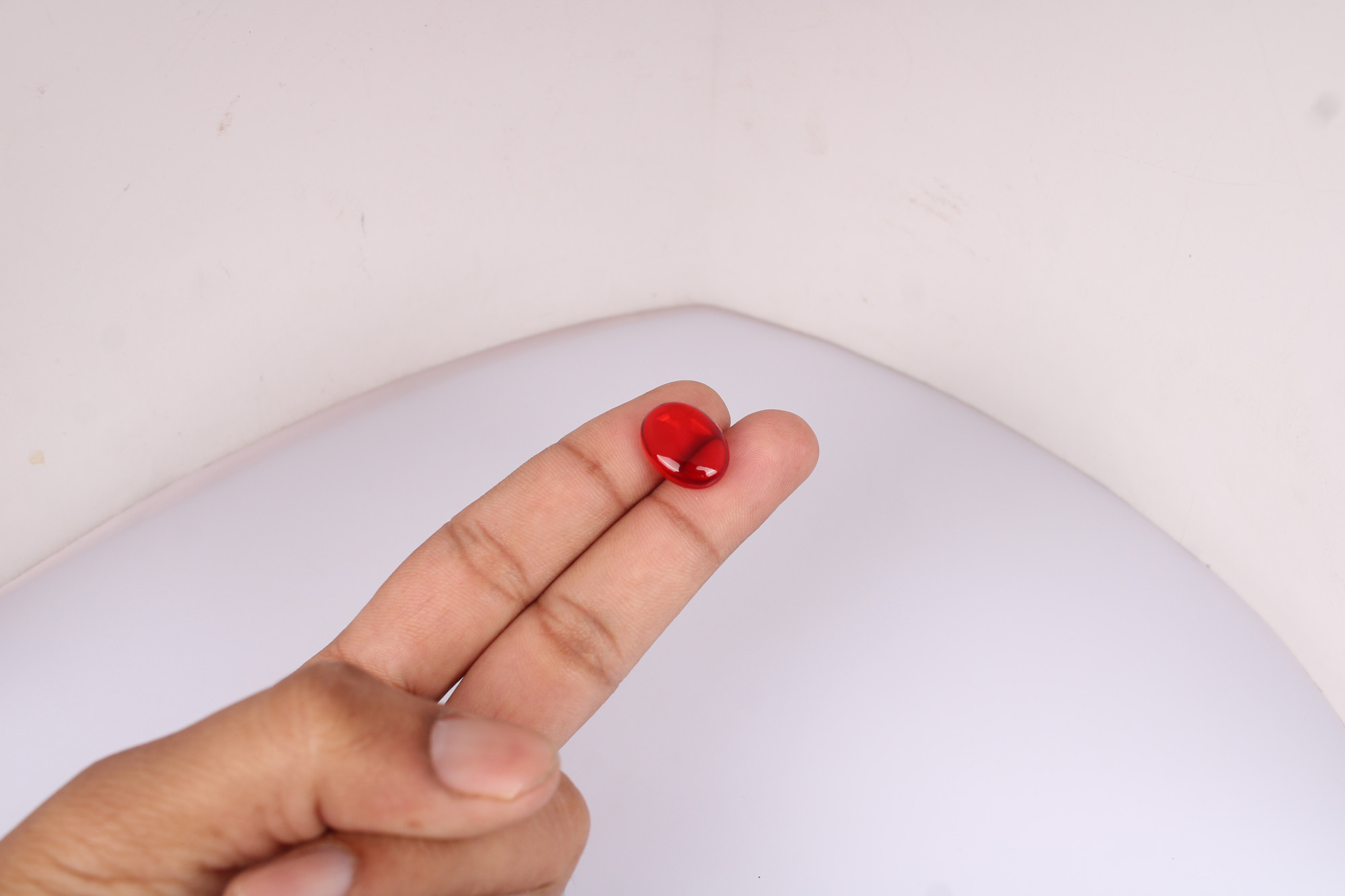Red Garnet Hydro Gemstone Smooth Briolette 16x12mm 75 Carat for Jewelry Making