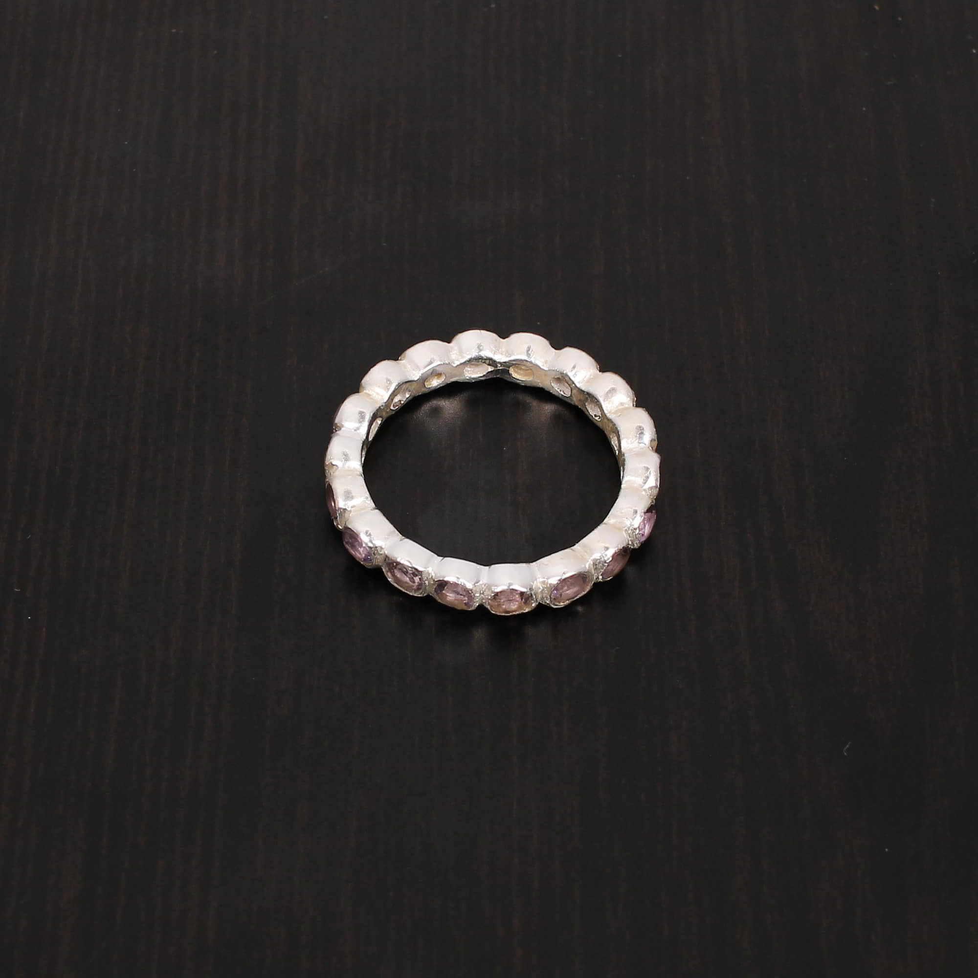 Rainbow Moonstone 3mm Round Cut 925 Sterling Silver Ring