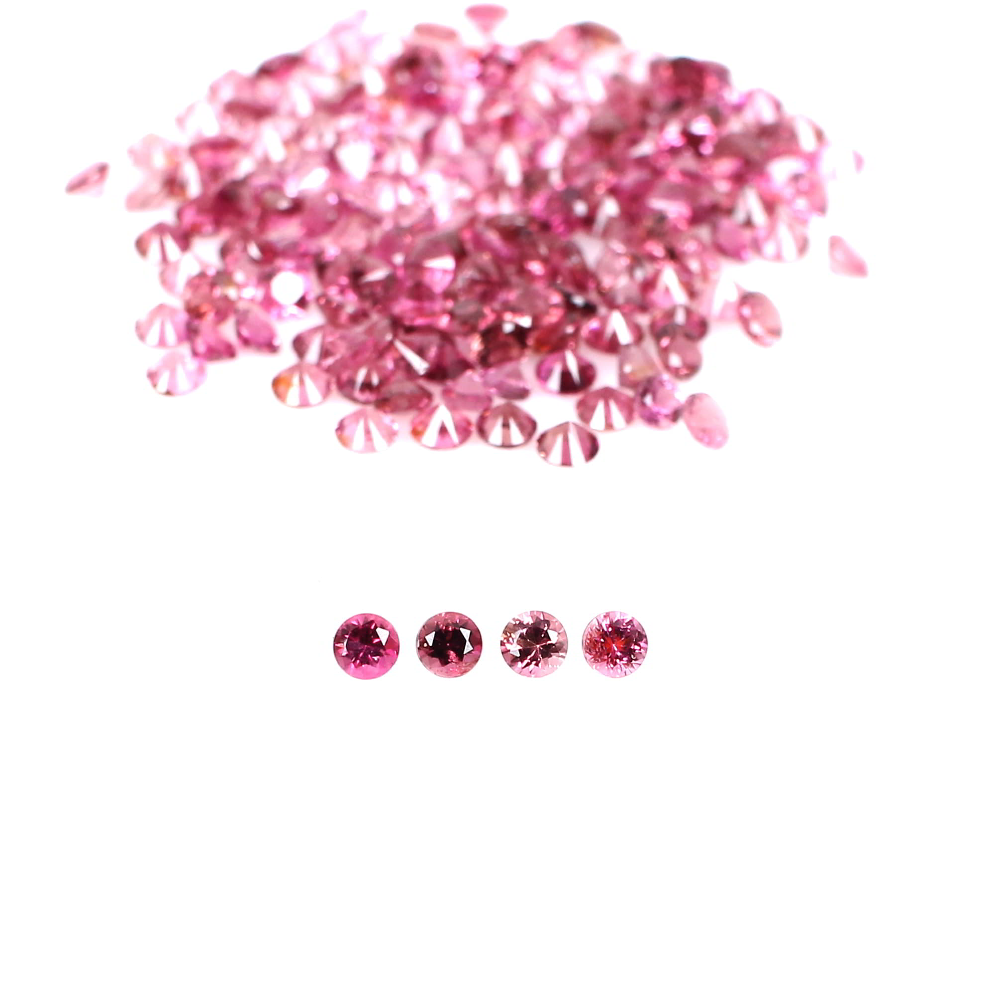 Natural Pink Tourmaline Round Diamond Cut 5cts Gemstone