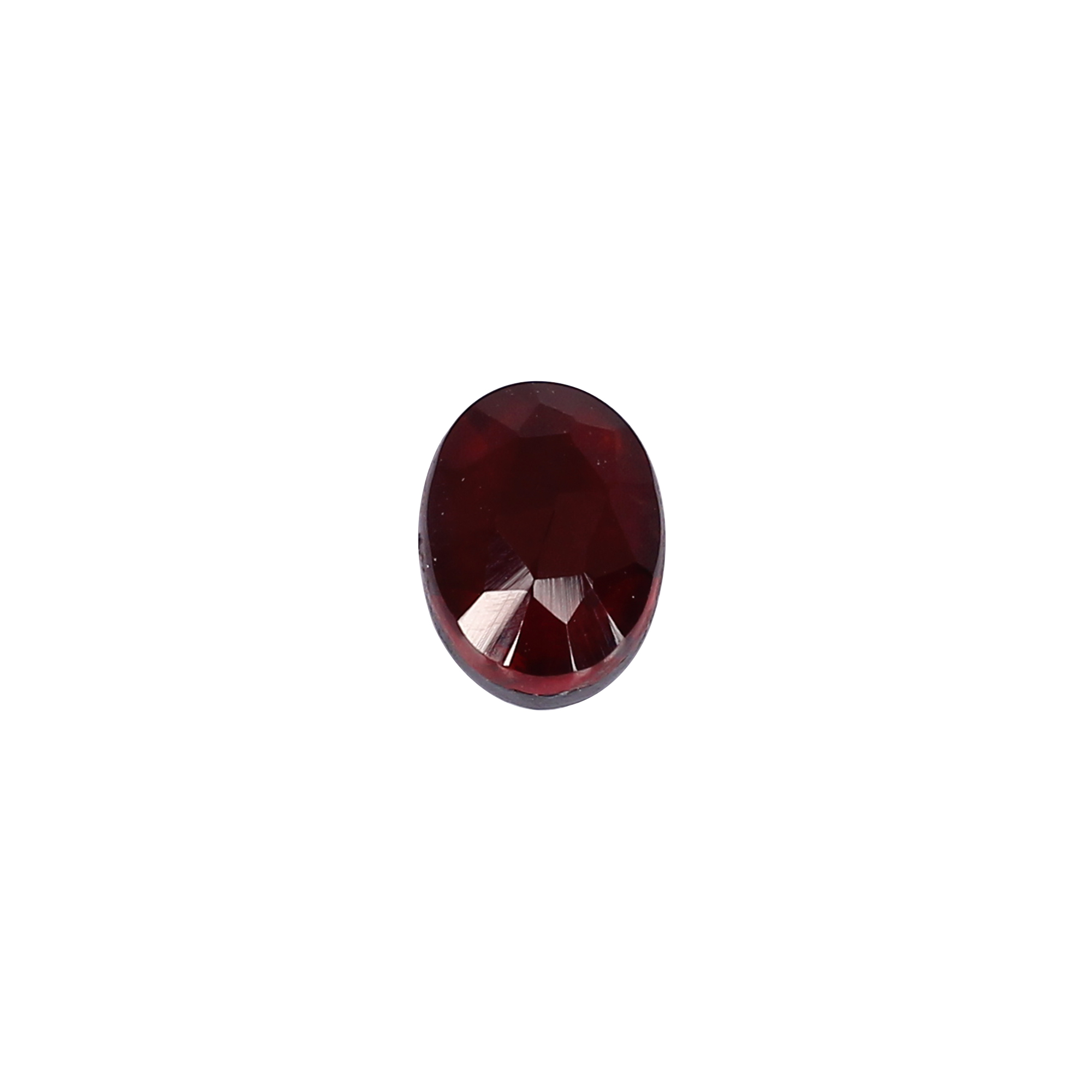 Garnet Doublet Rose Cut Gemstone 8x6 mm 2 Carat for Jewelry Making