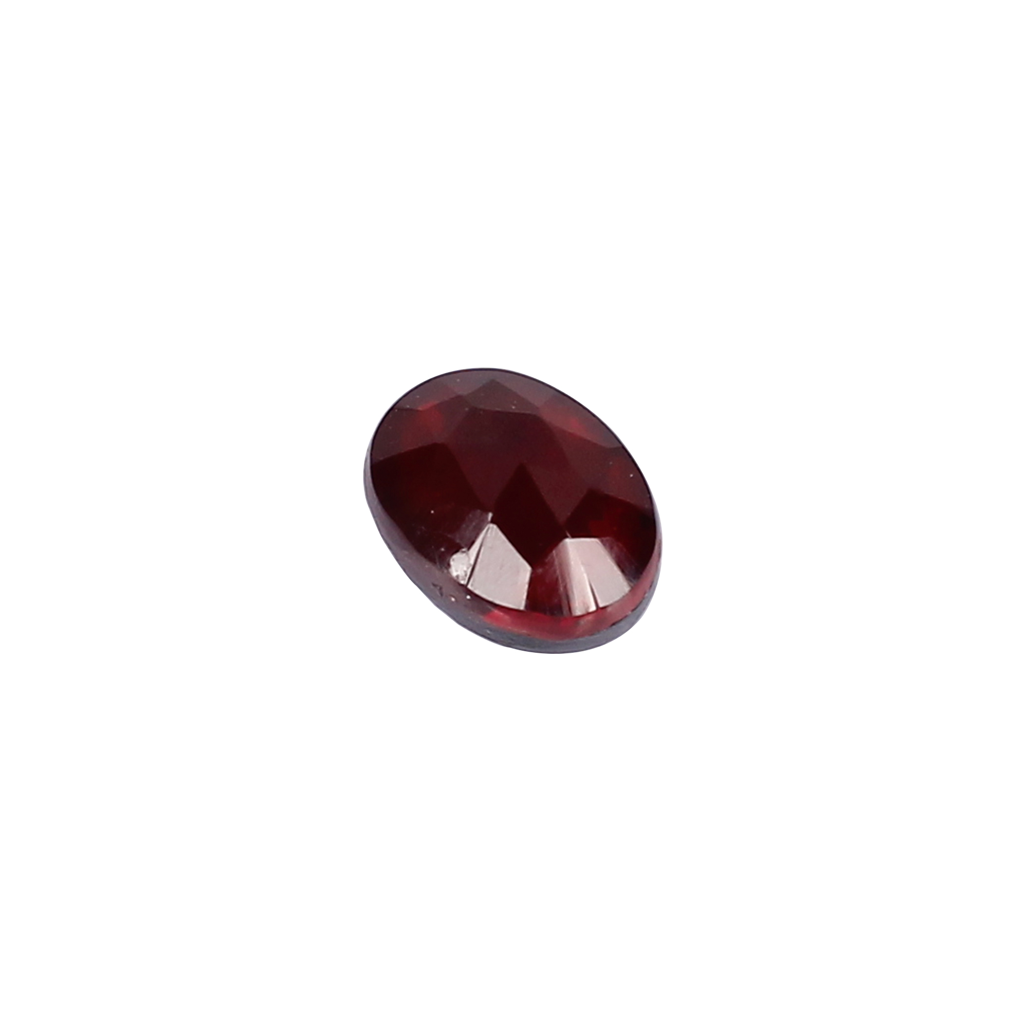 Garnet Doublet Rose Cut Gemstone 8x6 mm 2 Carat for Jewelry Making