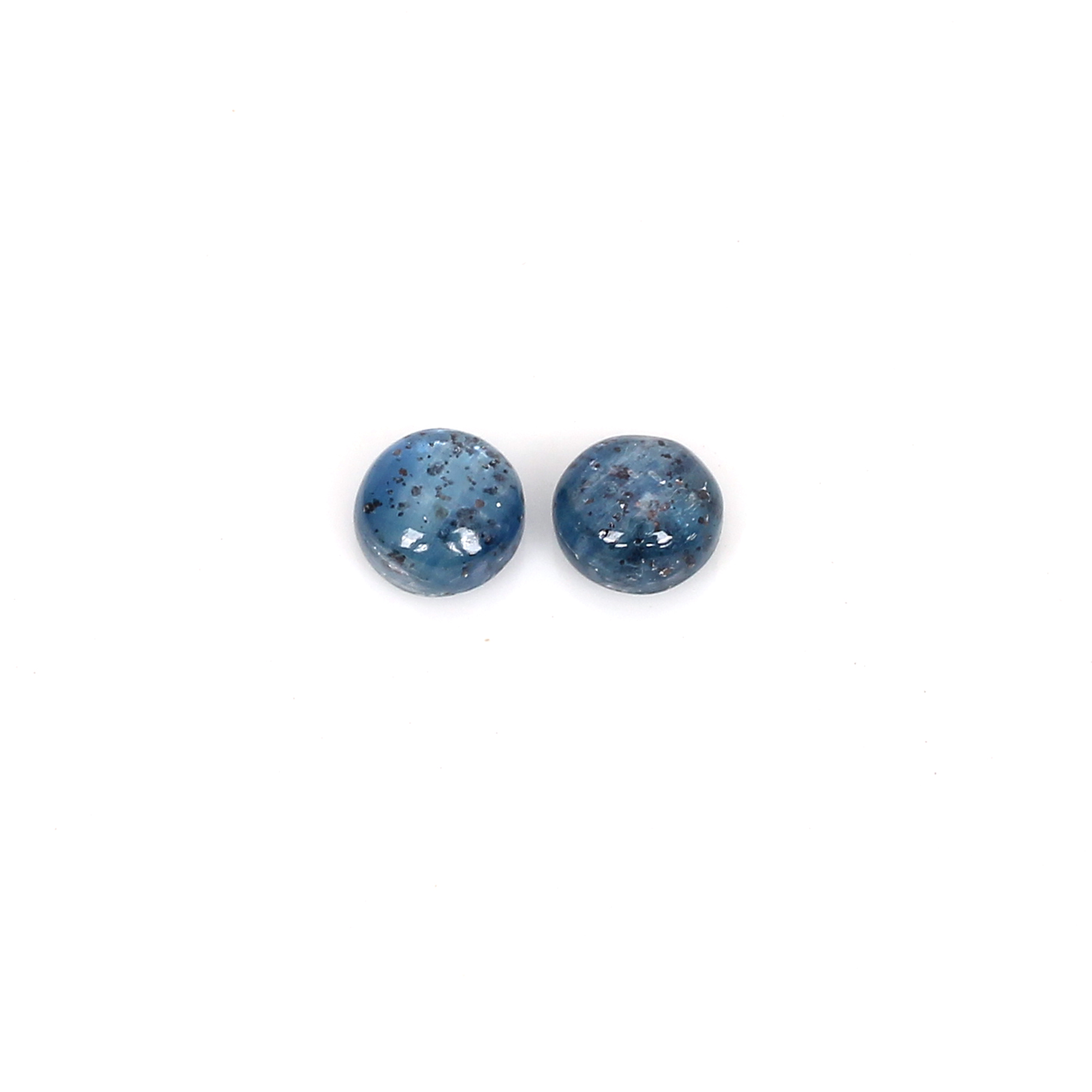 Natural Kyanite 7mm Round Cab 445Cts