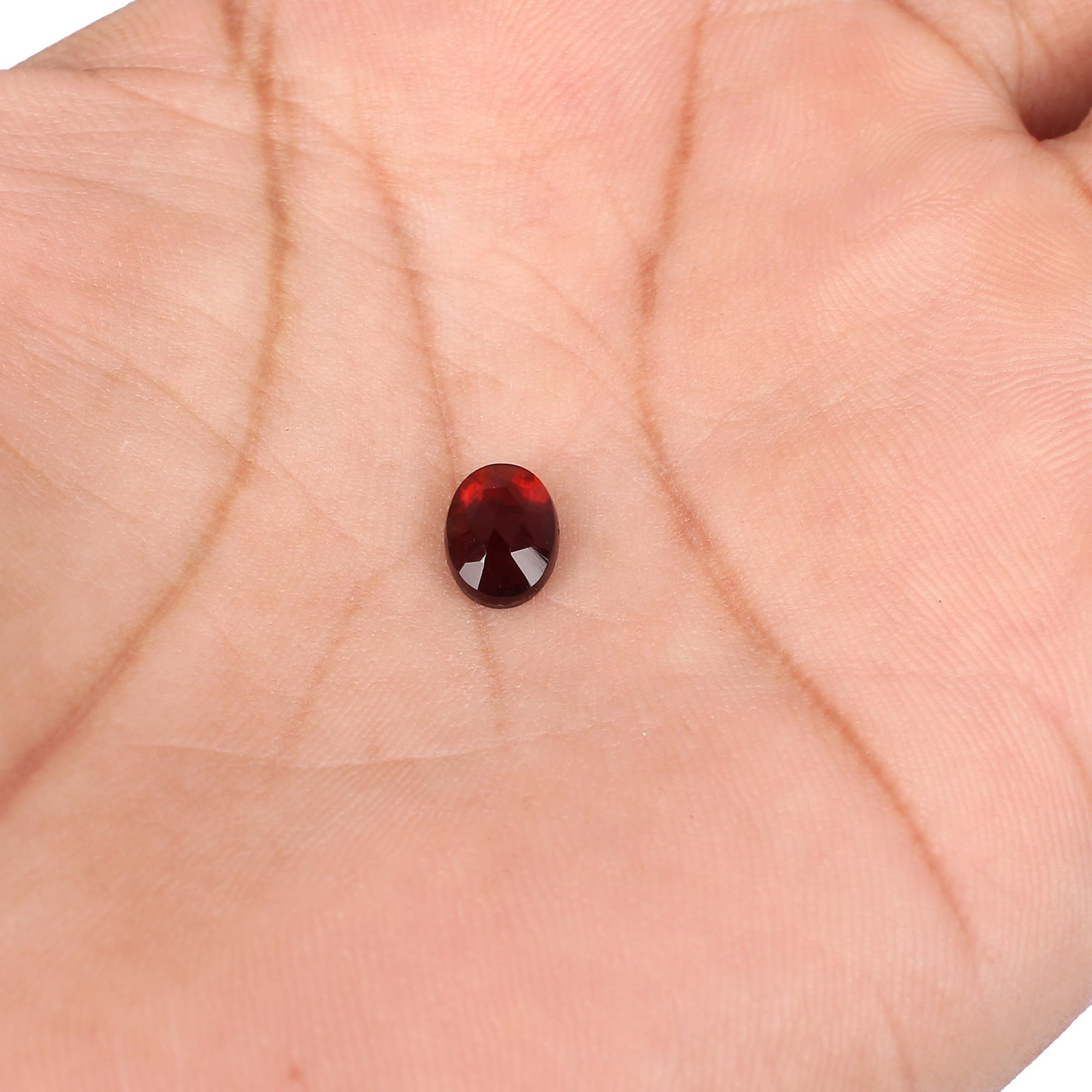 Garnet Doublet Rose Cut Gemstone 8x6 mm 2 Carat for Jewelry Making