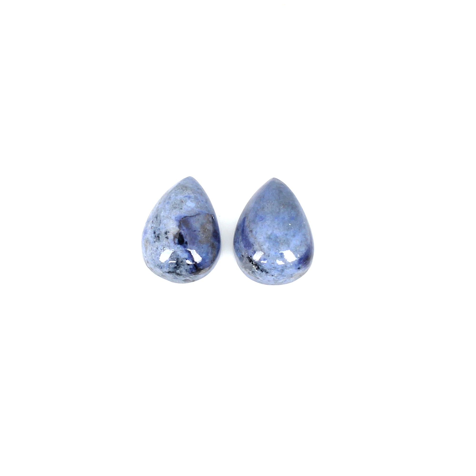 1pcs Natural Dumortierite 14x10mm Pear Cab 880cts Loose Gemstone