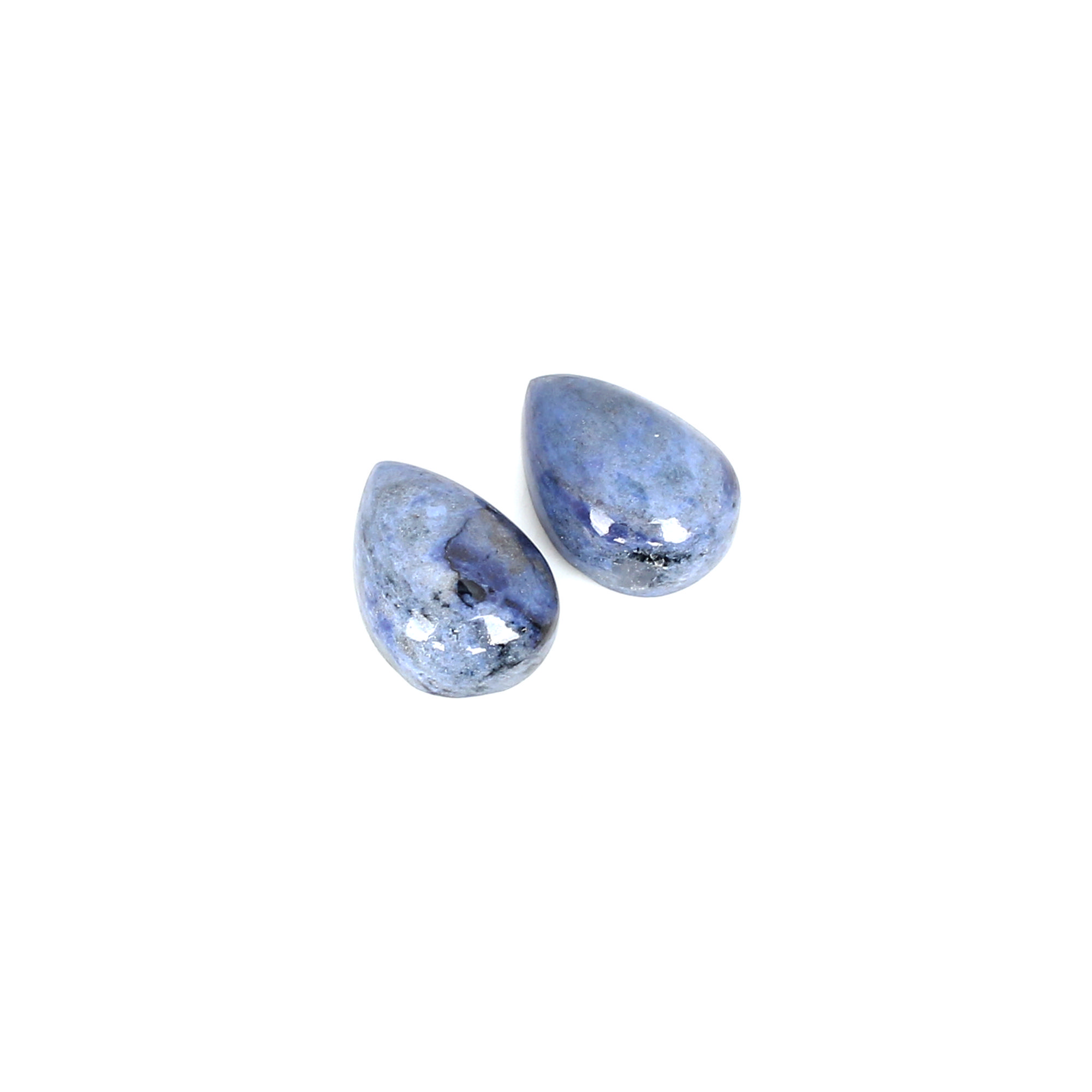 1pcs Natural Dumortierite 14x10mm Pear Cab 880cts Loose Gemstone