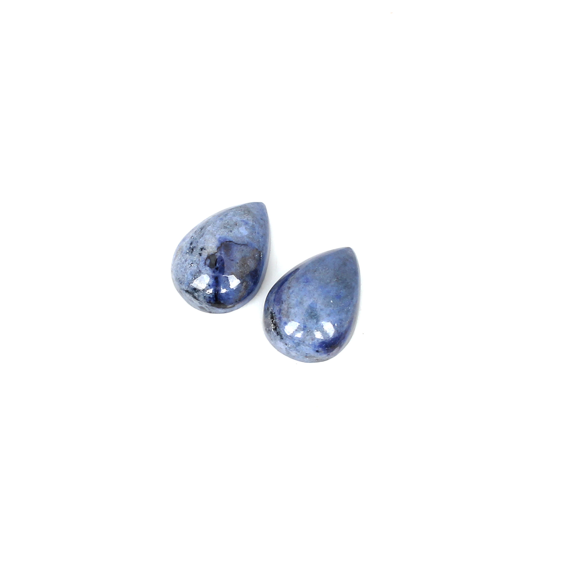 1pcs Natural Dumortierite 14x10mm Pear Cab 880cts Loose Gemstone