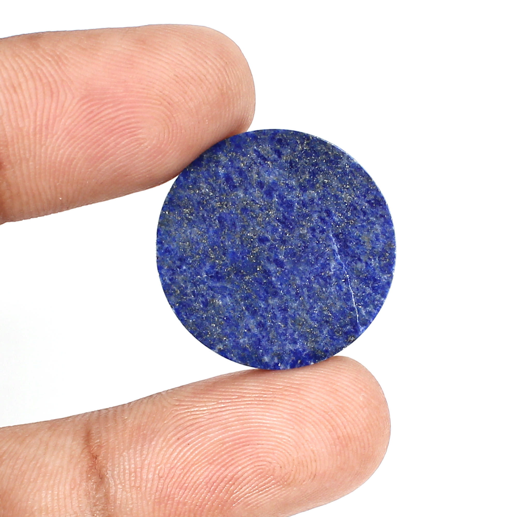 Natural Lapis Lazuli 17mm Round Flat 1105cts Loose Gemstone