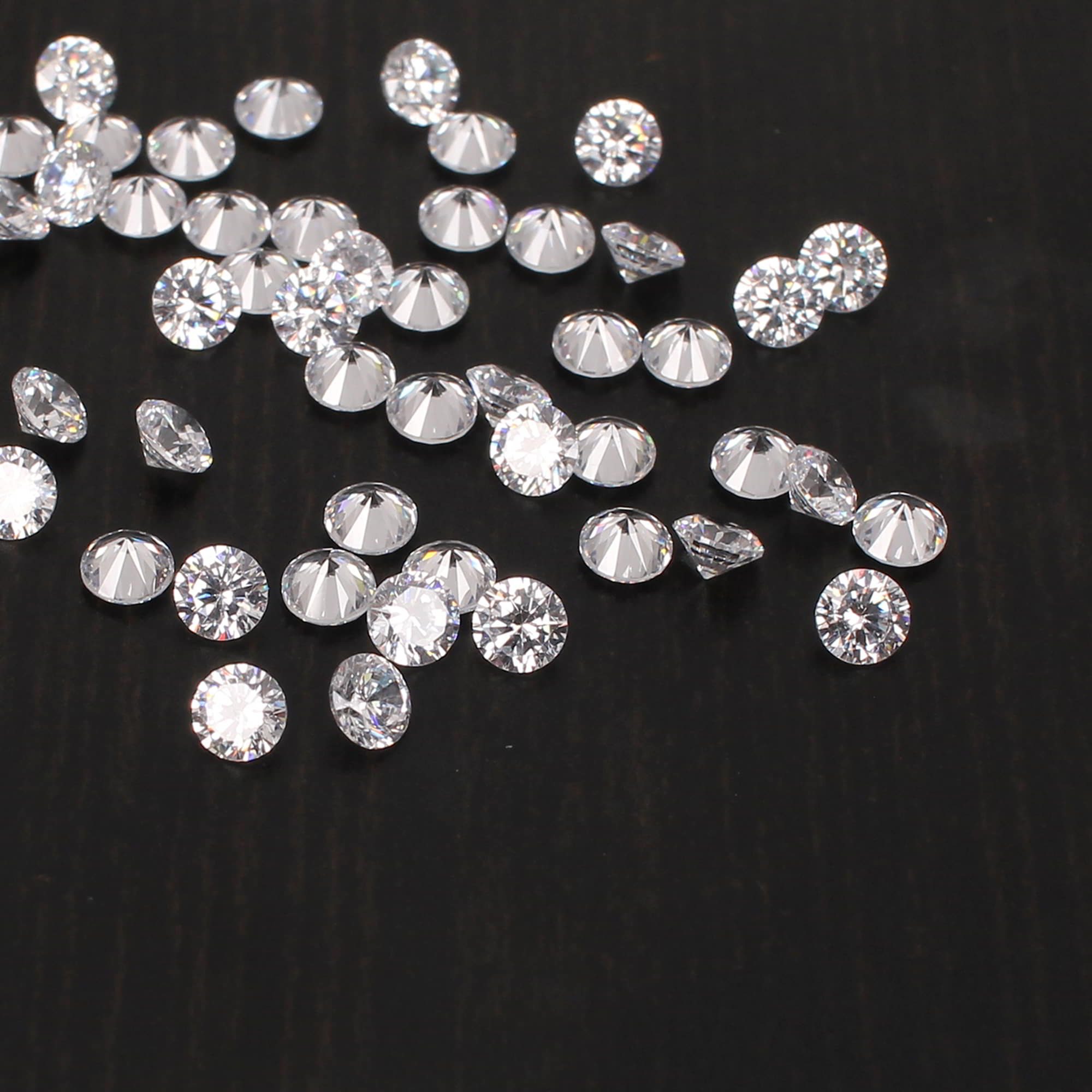 Cubic Zircon 2mm Round Brilliant Cut