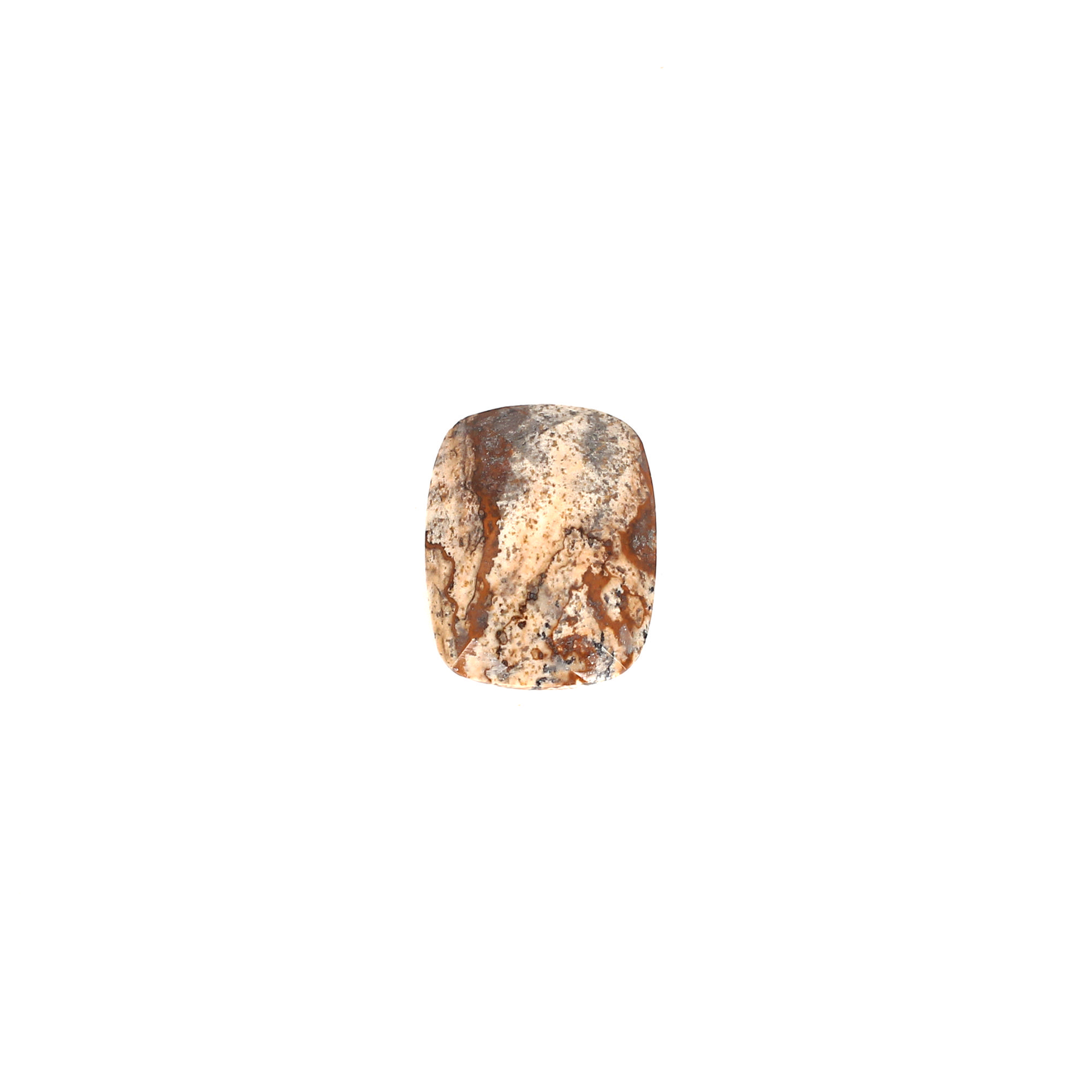 1pcs Map Picture Jasper 20x15mm Rectangle Cushion Cabochon 1215cts Loose Gemstone
