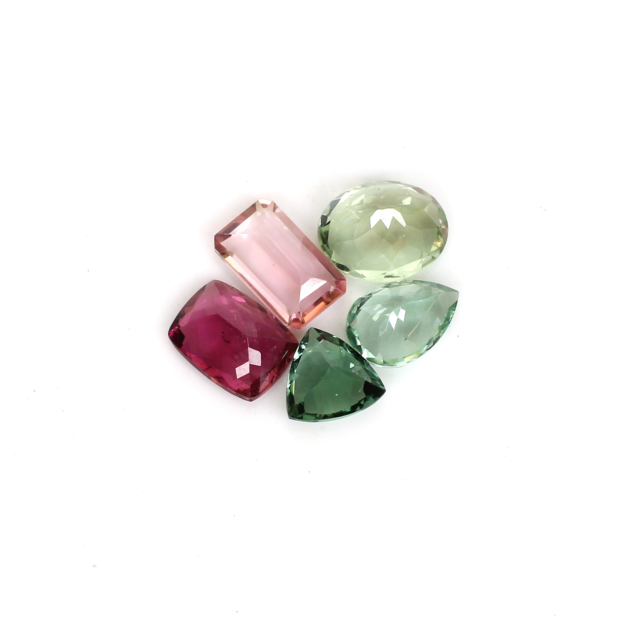 5 Pcs Natural Multi Tourmaline Uneven Cut 1170 Cts