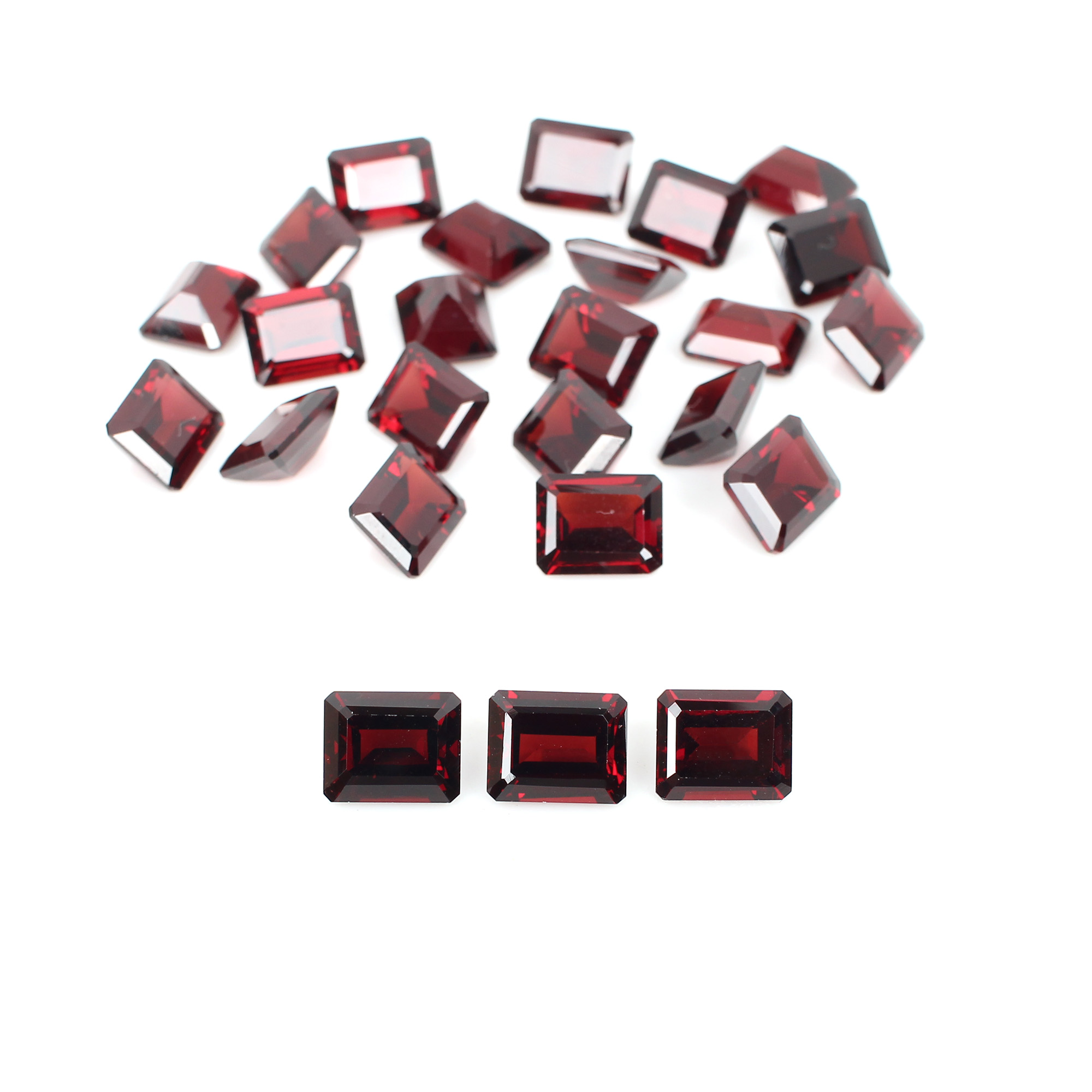 1 pcs Natural Mozambique Garnet 10x8mm Octagon Cut 12cts