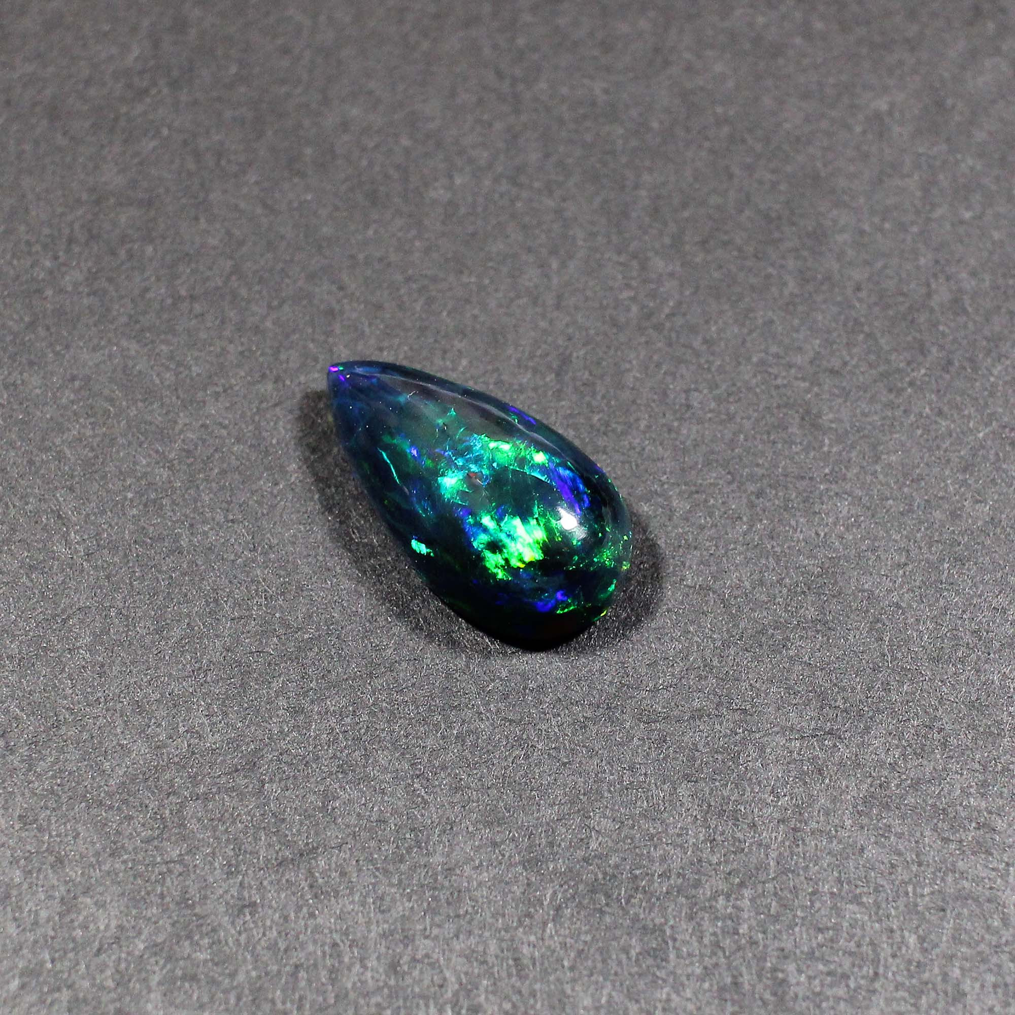 Natural Black Opal 19X10MM Pear Cabochon 555Cts 1 Piece Gemstone For Making Jewelry