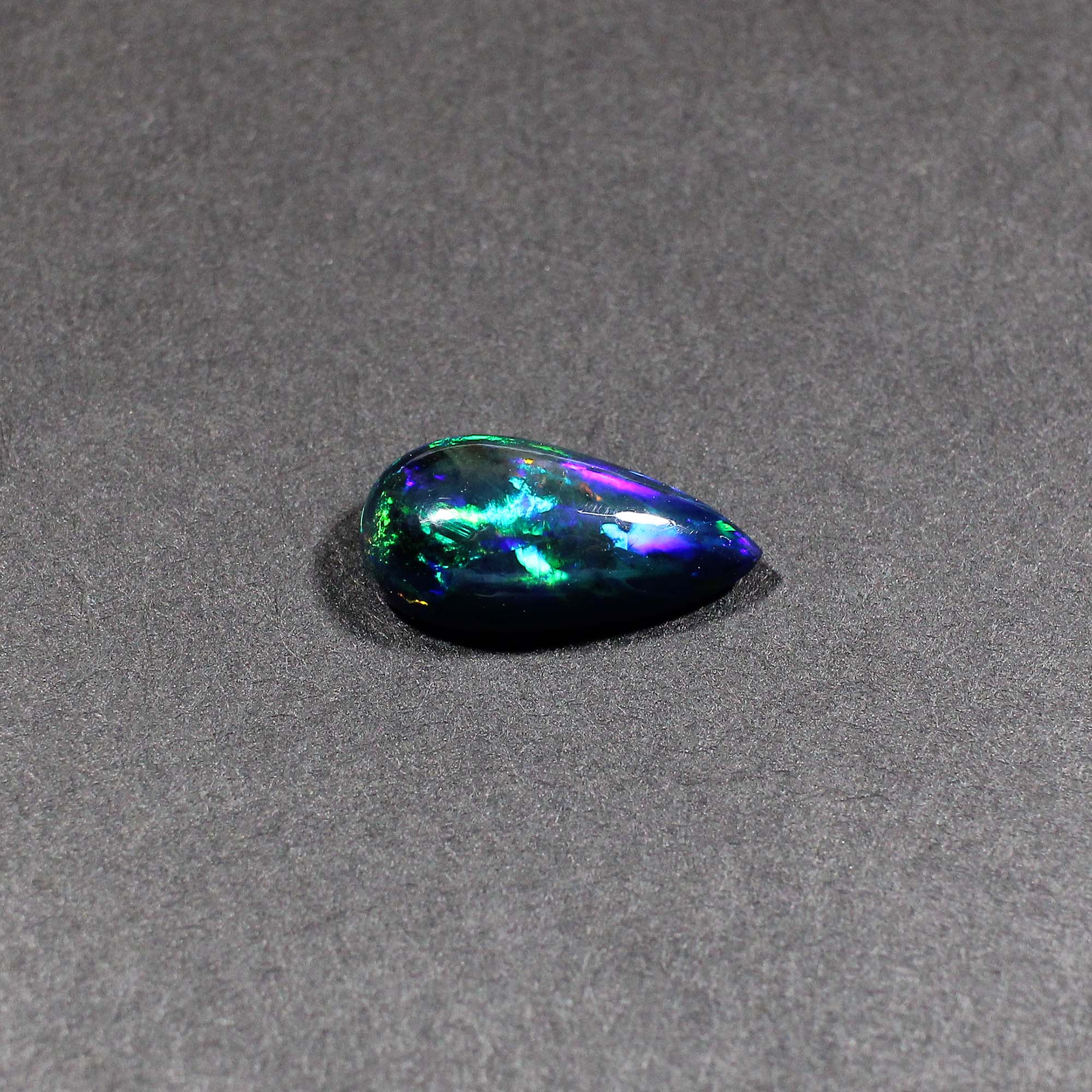 Natural Black Opal 19X10MM Pear Cabochon 555Cts 1 Piece Gemstone For Making Jewelry