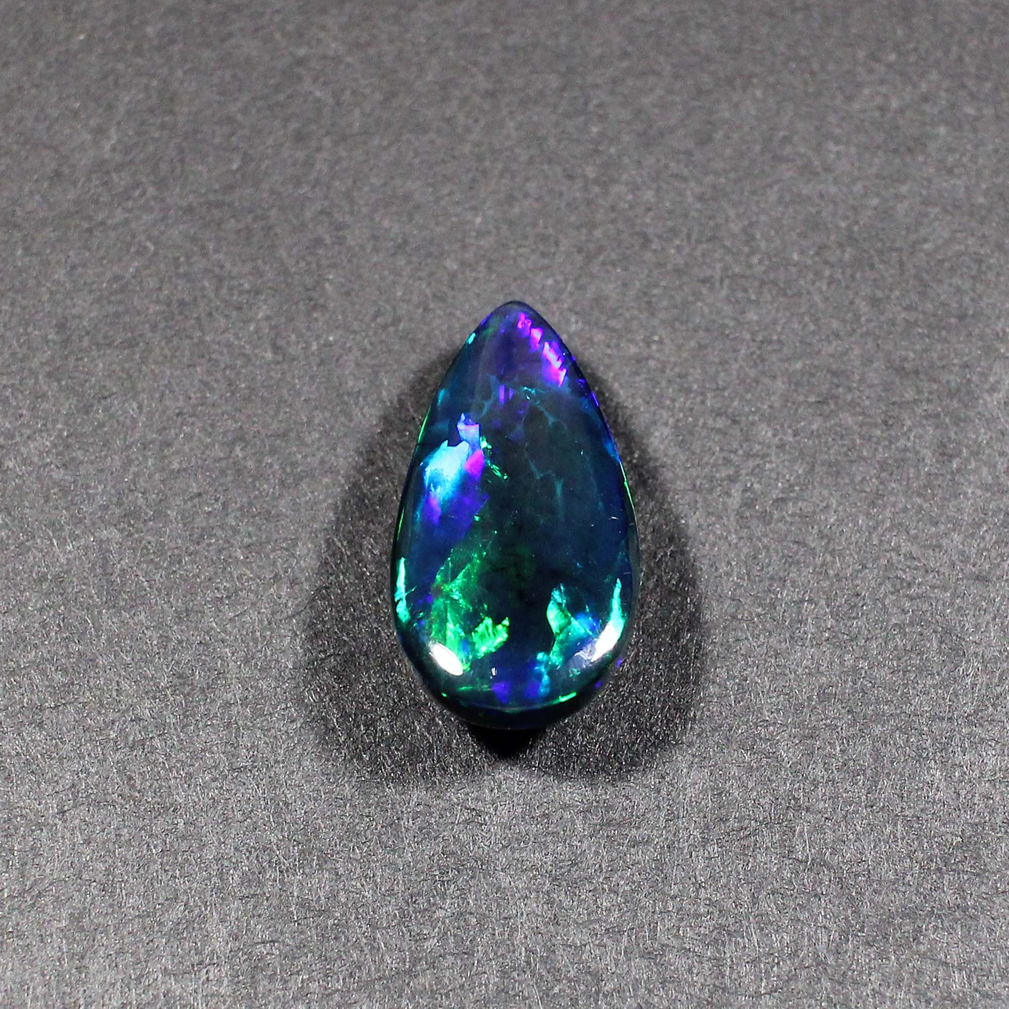 Natural Black Opal 19X10MM Pear Cabochon 555Cts 1 Piece Gemstone For Making Jewelry