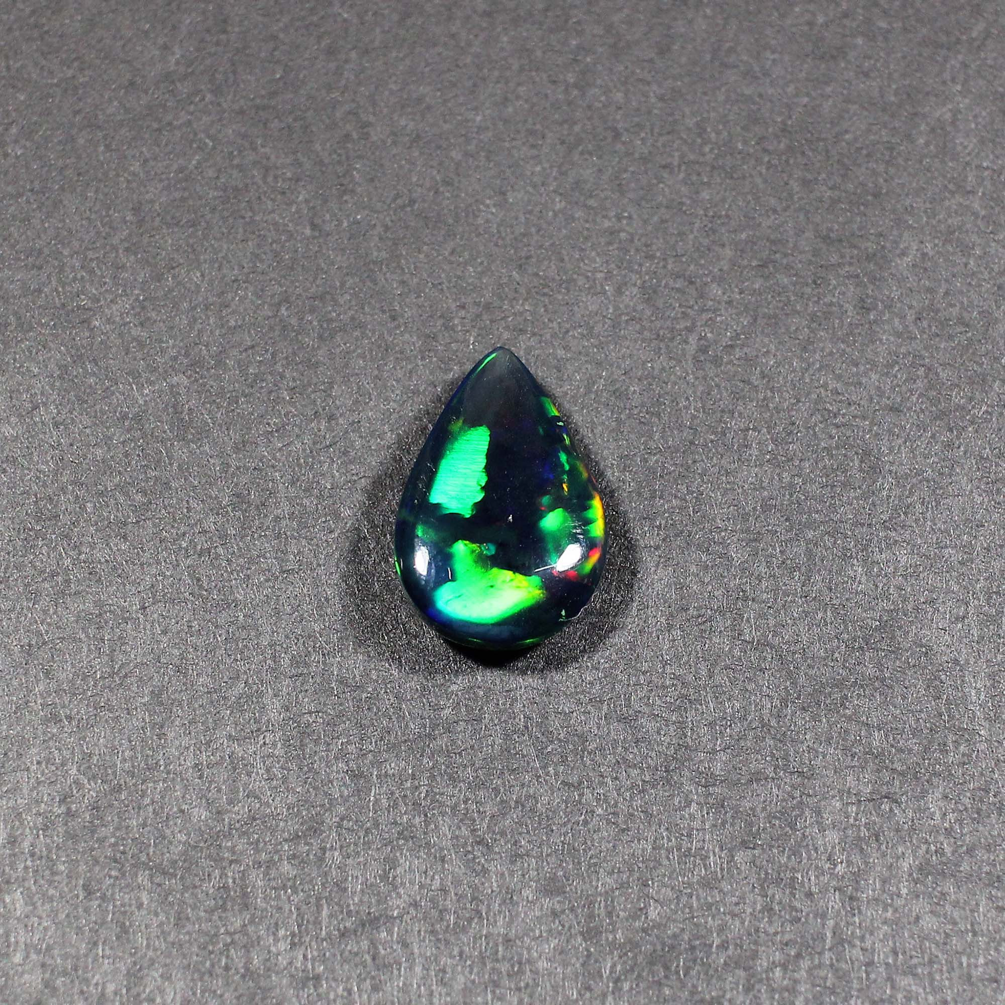 Natural Black Opal 16X10MM Pear Cabochon 385Cts 1 Piece Gemstone For Making Jewelry