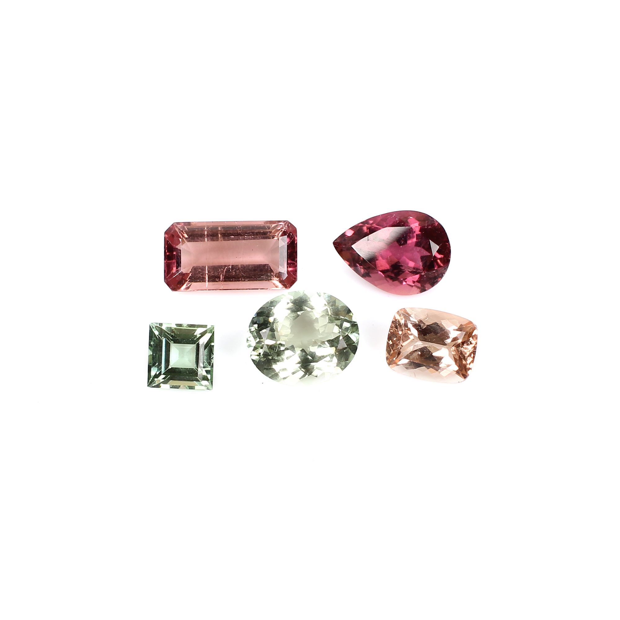 5 Pcs Natural Multi Tourmaline Uneven Cut 1955Cts