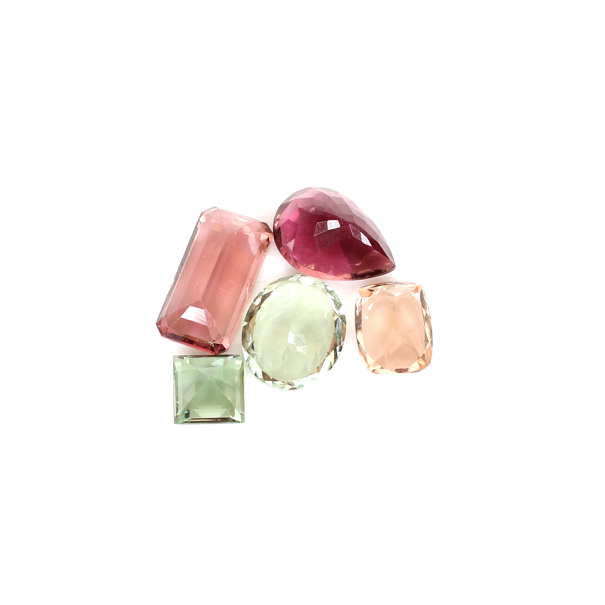 5 Pcs Natural Multi Tourmaline Uneven Cut 1955Cts
