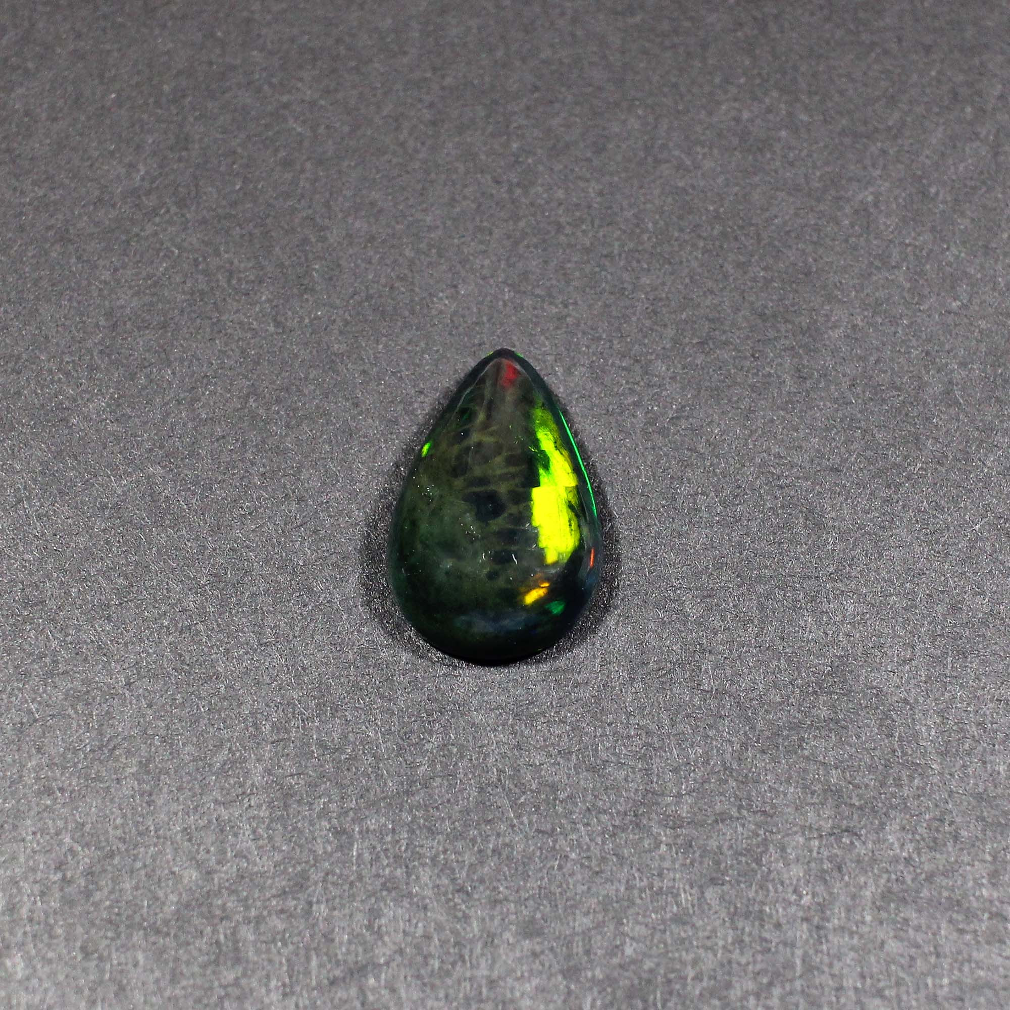 Natural Black Opal 18X11MM Pear Cabochon 385Cts 1 Piece Gemstone For Making Jewelry